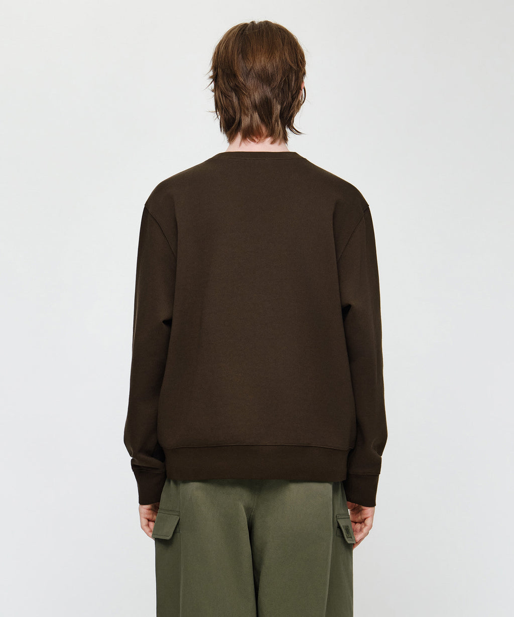 Marithe & Francois Girbaud - Small Classic Logo Embroidery Sweatshirt (Brown) product image 3 | TRAB K-Fashion Australia