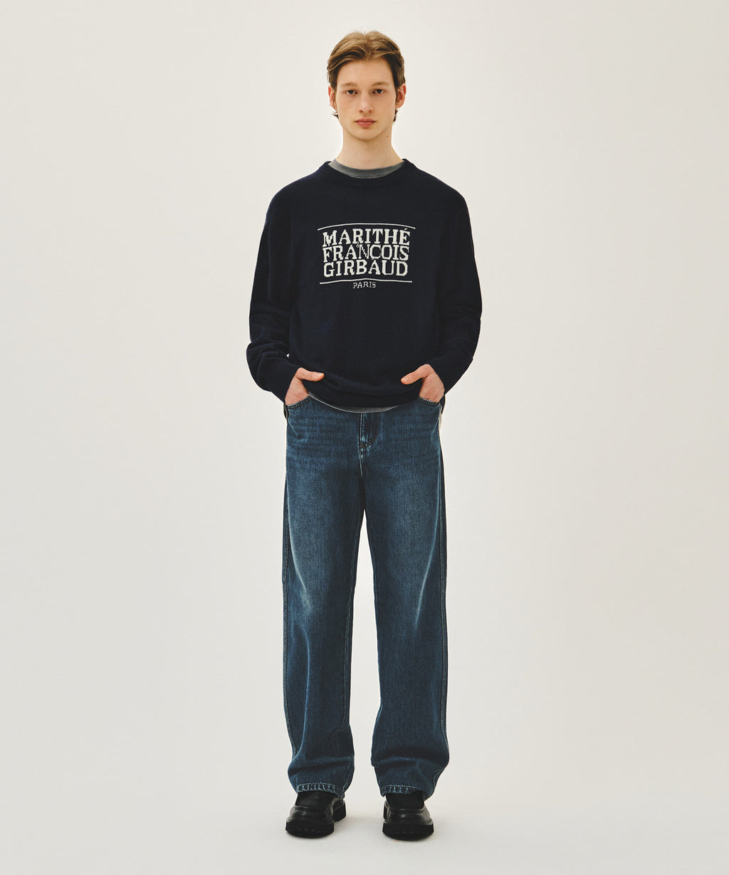 Marithe & Francois Girbaud - New M High Straight Denim Pants (Dark Blue) product image 3 | TRAB K-Fashion Australia