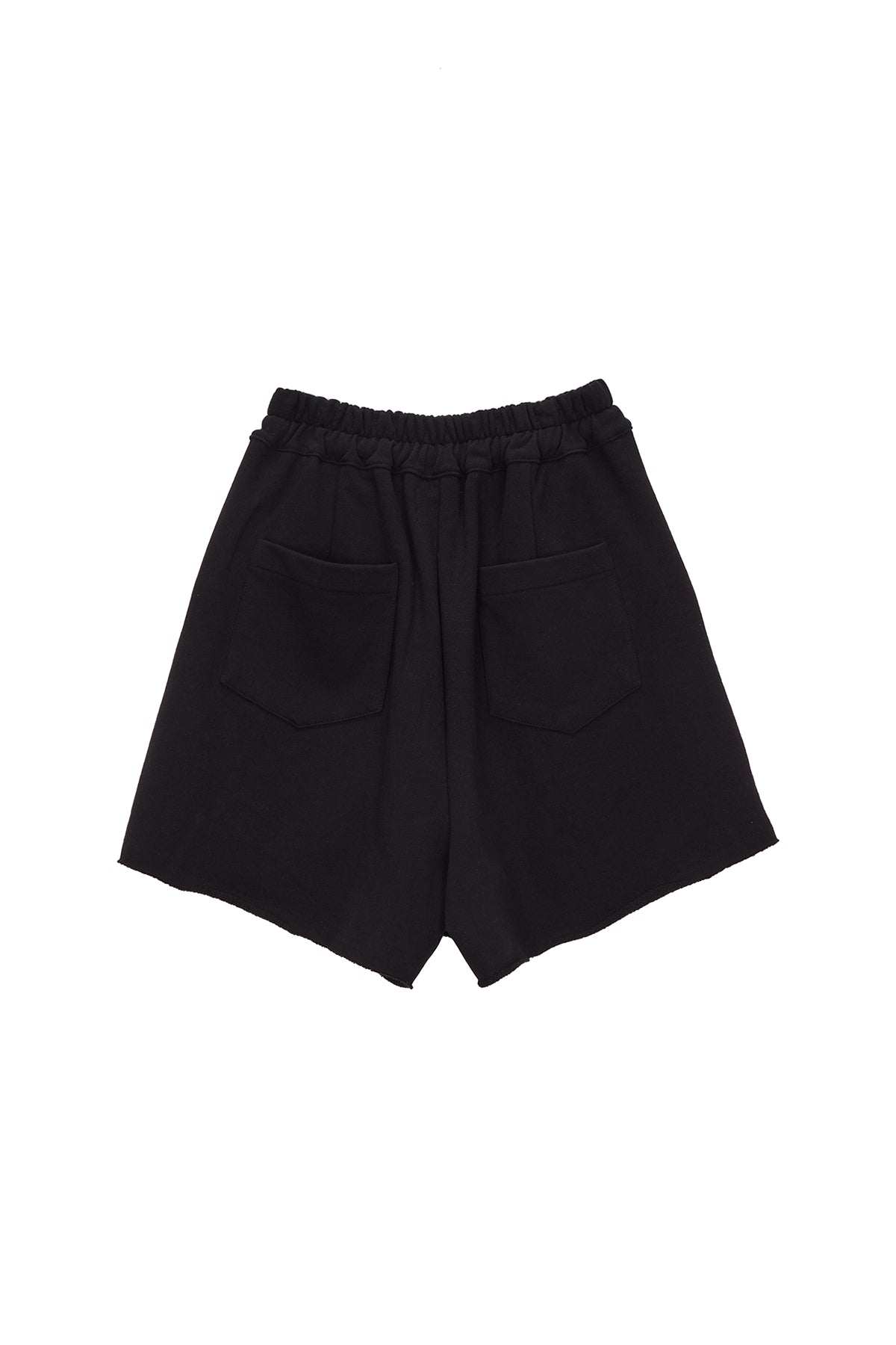 Matin Kim - Matin Crescendo Logo Sweatshorts (Black) product image 2 | TRAB K-Fashion Australia