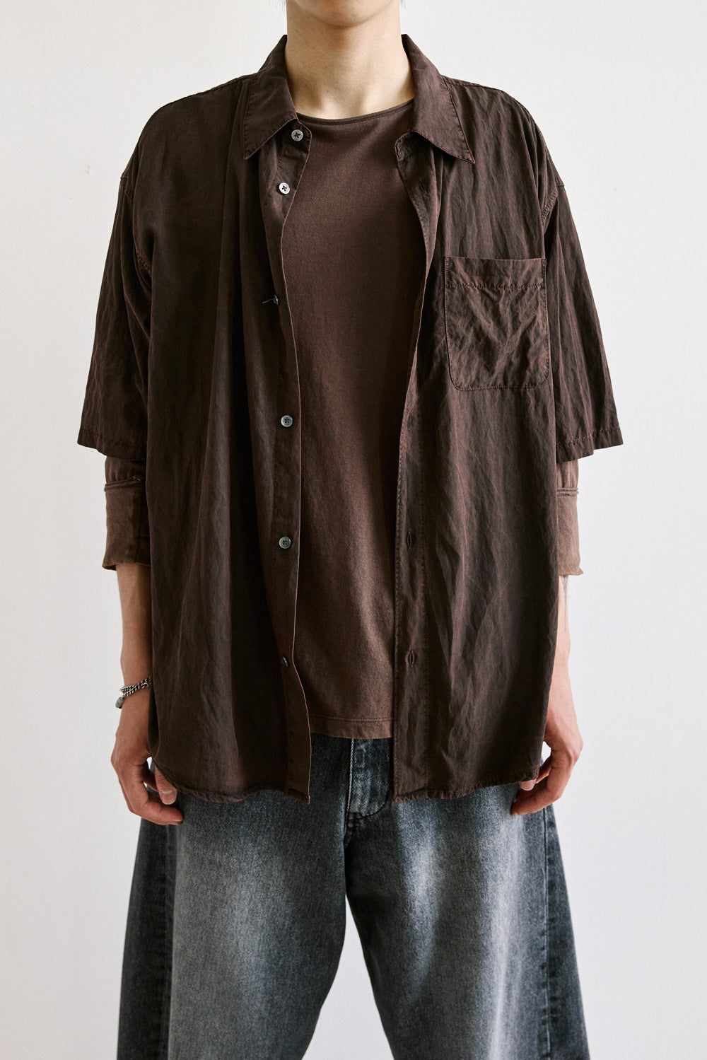 Hatchingroom - Rana Shirt 1/2 (Dark Burgundy) product image 10 | TRAB K-Fashion Australia