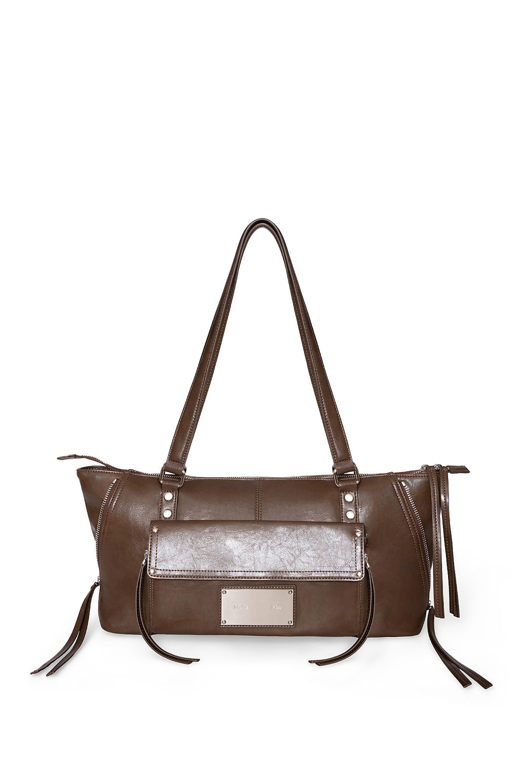 Matin Kim - Flap Pocket Shoulder Bag (Brown) product image 1 | TRAB K-Fashion Australia
