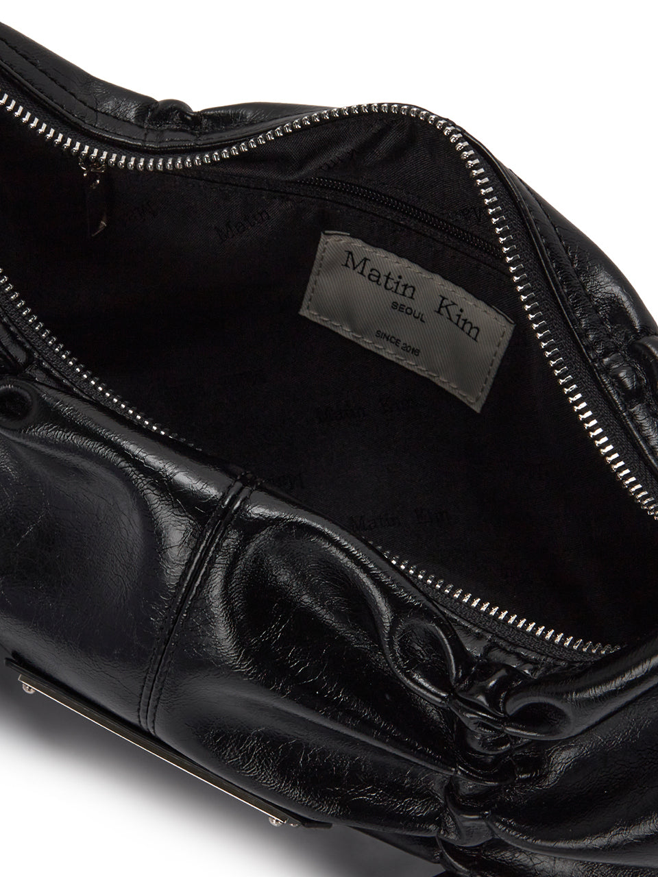 Matin Kim - Half Shirring Ribbon Round Bag (Black) product image 7 | TRAB K-Fashion Australia