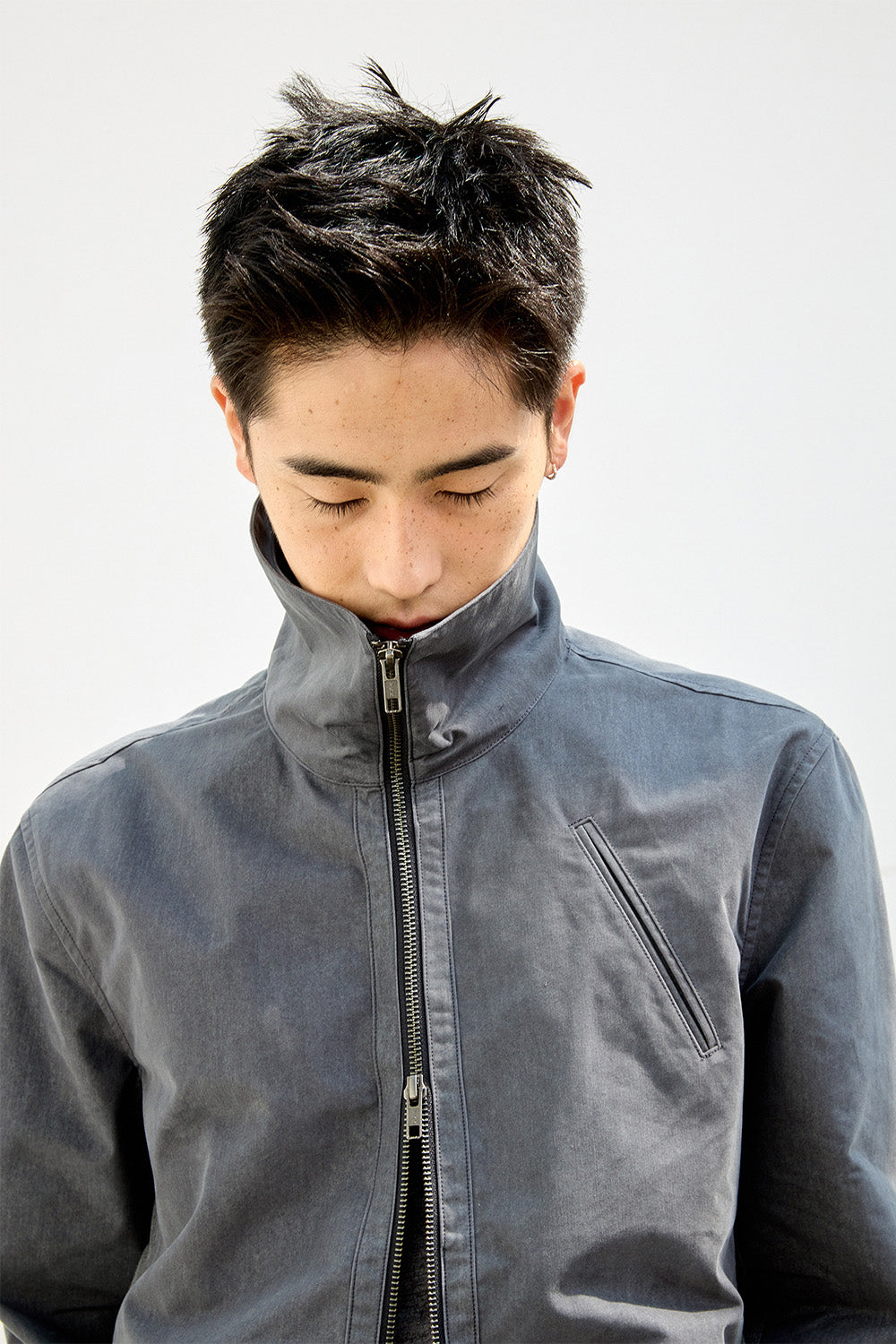 Hatchingroom - Funnel Neck Jacket (Grey) product image 12 | TRAB K-Fashion Australia