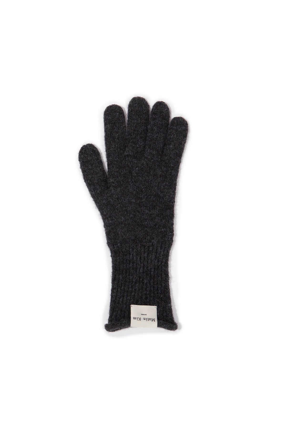 Matin Kim - Finger Hole Knit Gloves (Charcoal) product image 2 | TRAB K-Fashion Australia