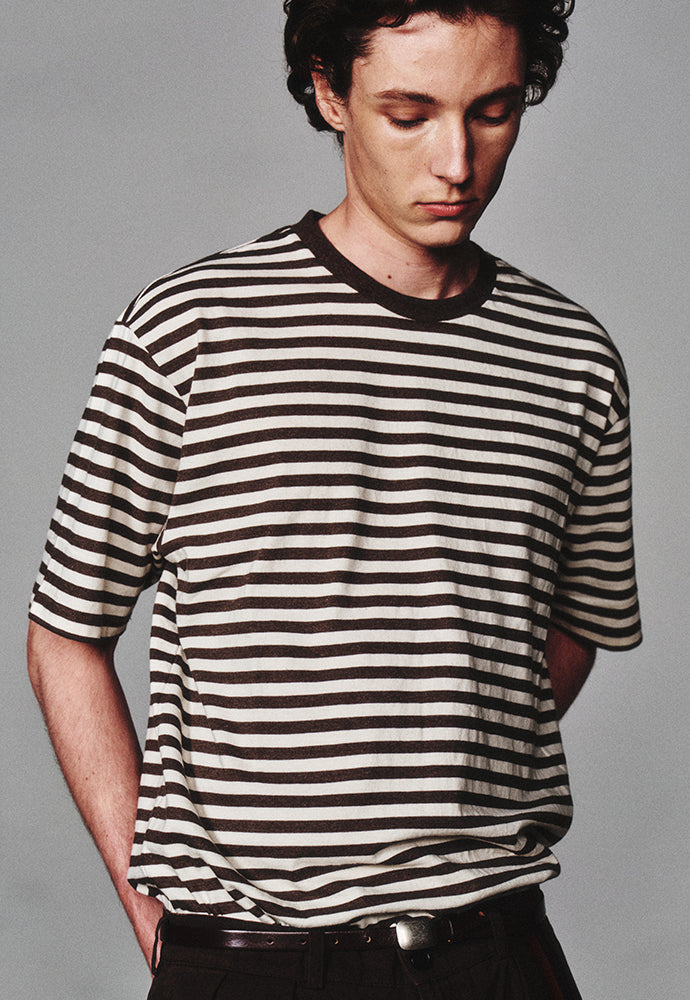 Art if acts - French Stripe S/S Tee (Vintage Brown) product image 7 | TRAB K-Fashion Australia