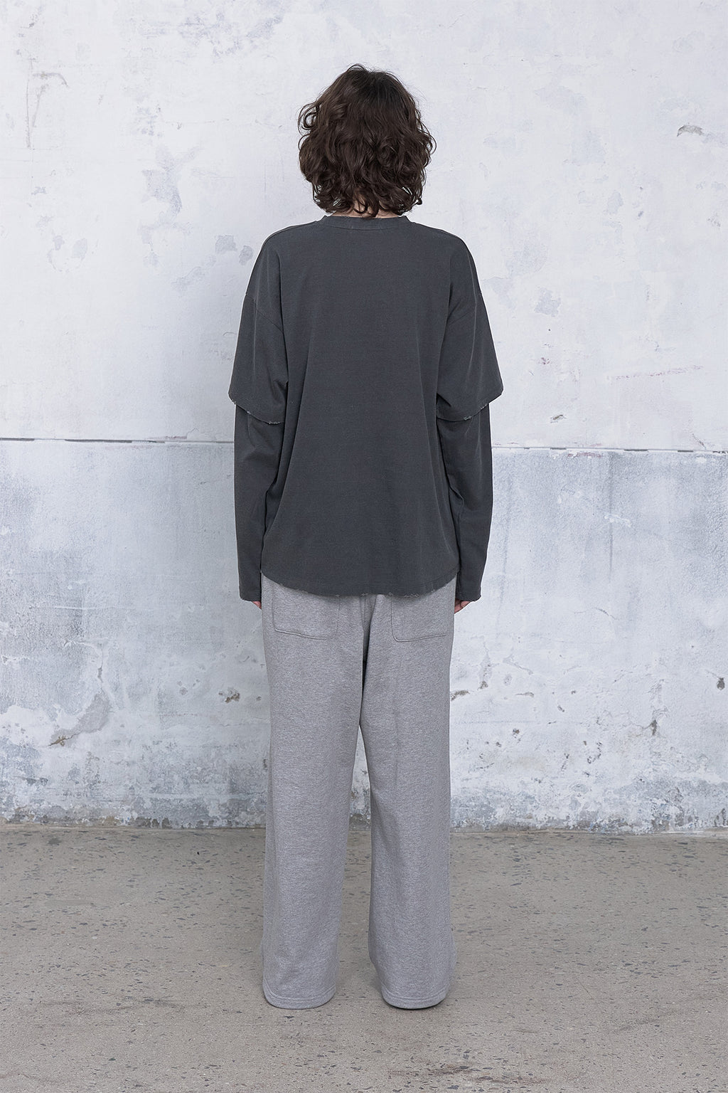 Deinet - Applique Layered T-Shirt (Dark Grey) product image 3 | TRAB K-Fashion Australia
