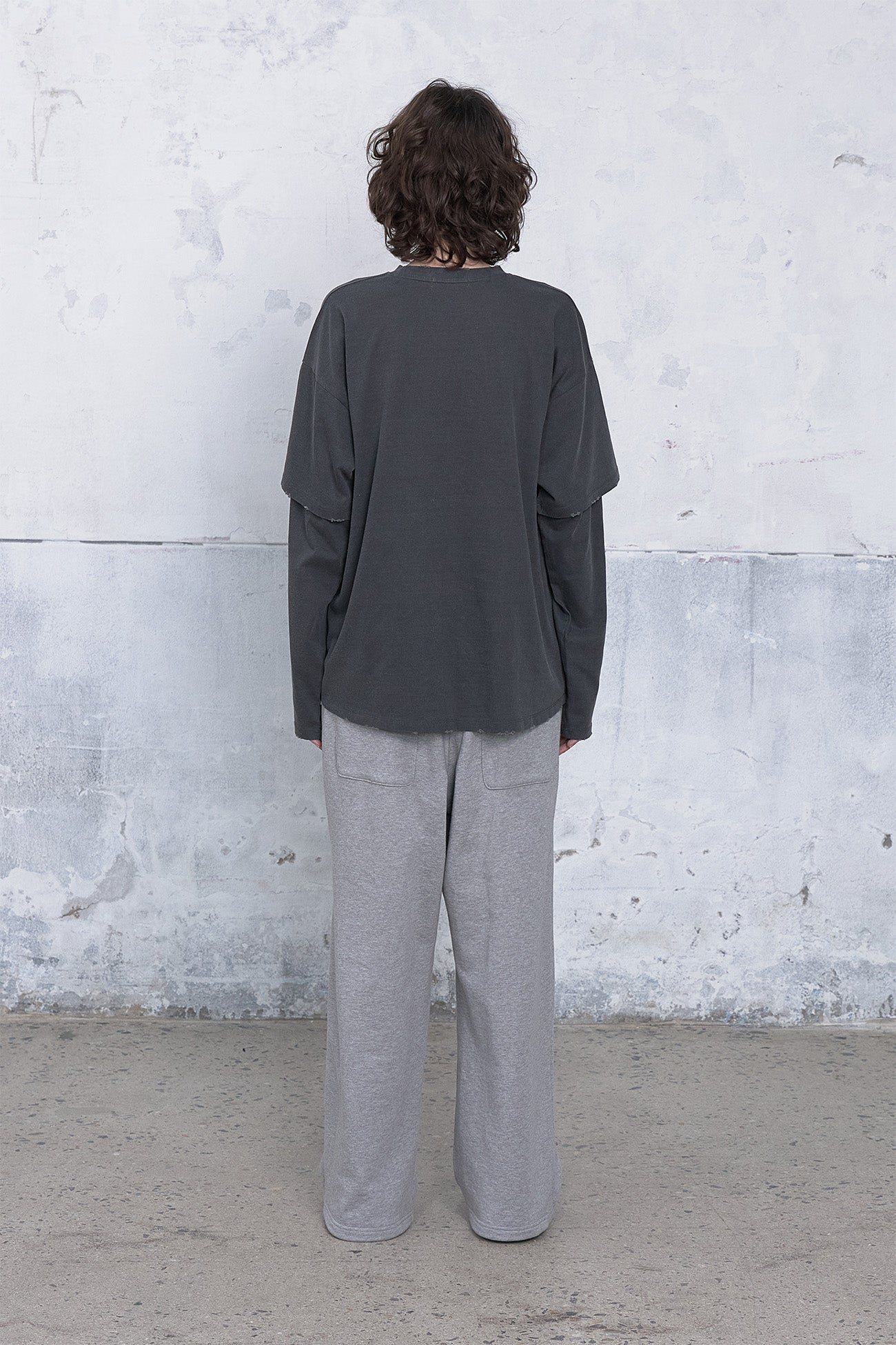 Deinet - Applique Layered T-Shirt (Dark Grey) product image 3 | TRAB K-Fashion Australia