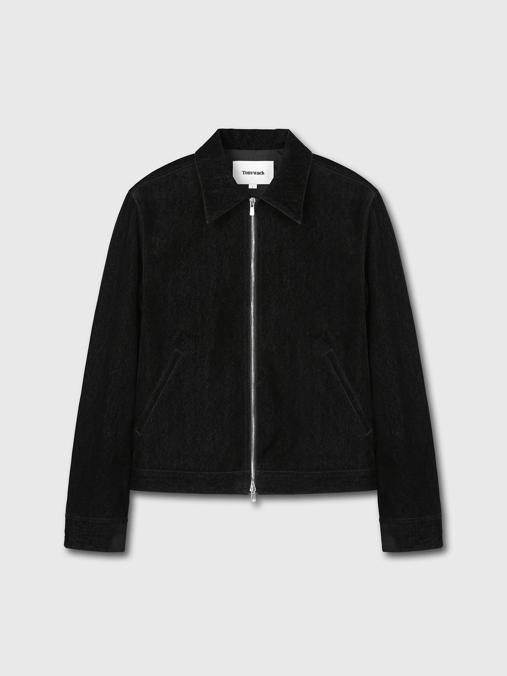 Tonywack - Velvet Denim Zippered Blouson (Black) product image 6 | TRAB K-Fashion Australia