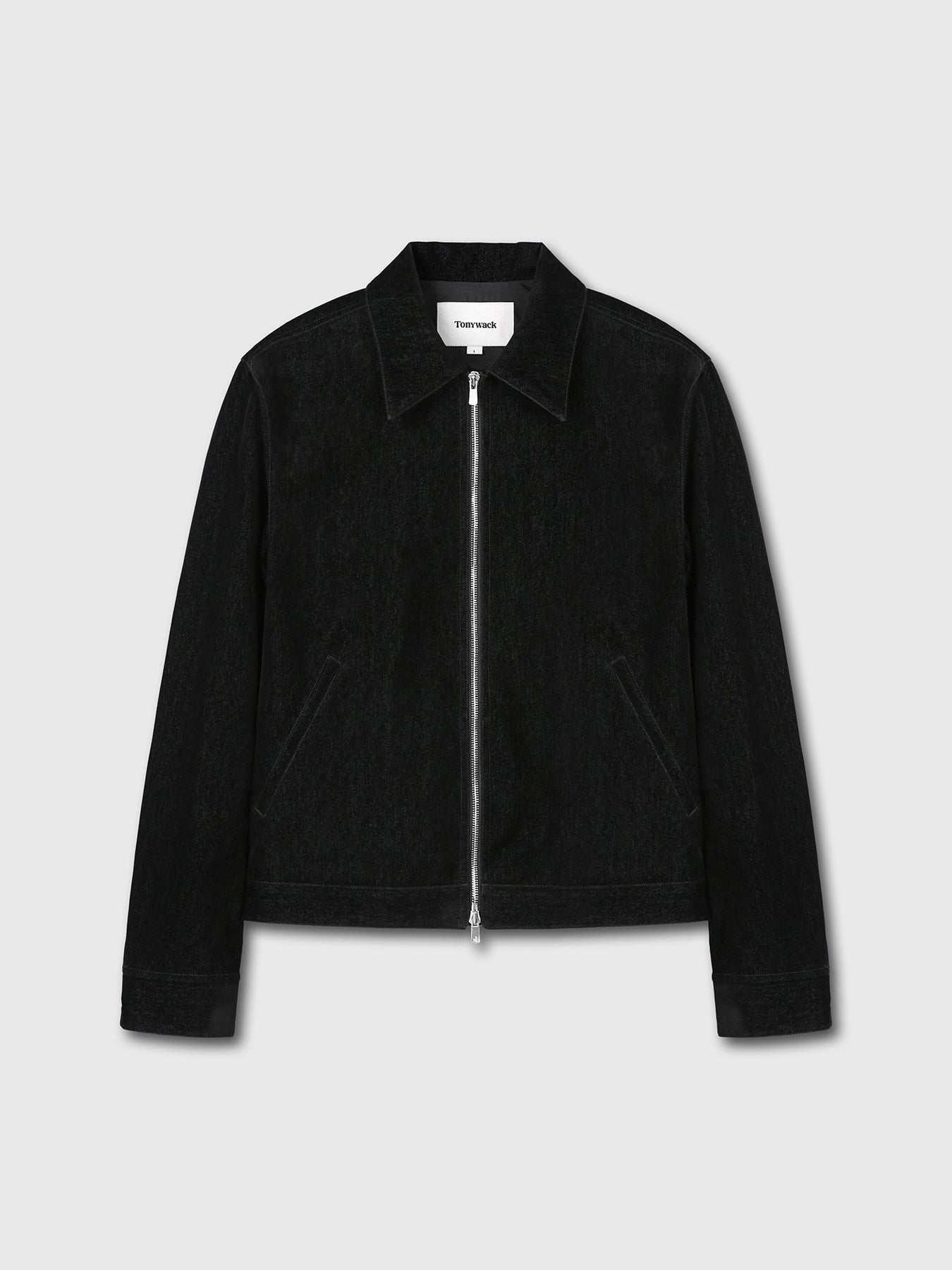 Tonywack - Velvet Denim Zippered Blouson (Black) product image 6 | TRAB K-Fashion Australia