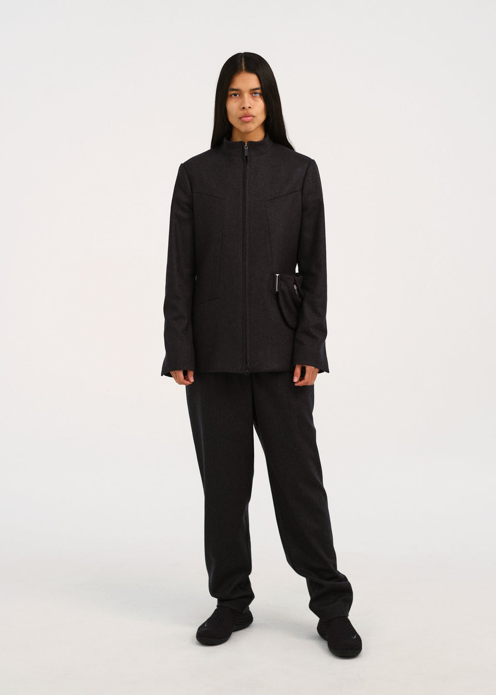 Hyein Seo - Suit Jacket w/ Waist Bag (Dark Grey) product image 1 | TRAB K-Fashion Australia