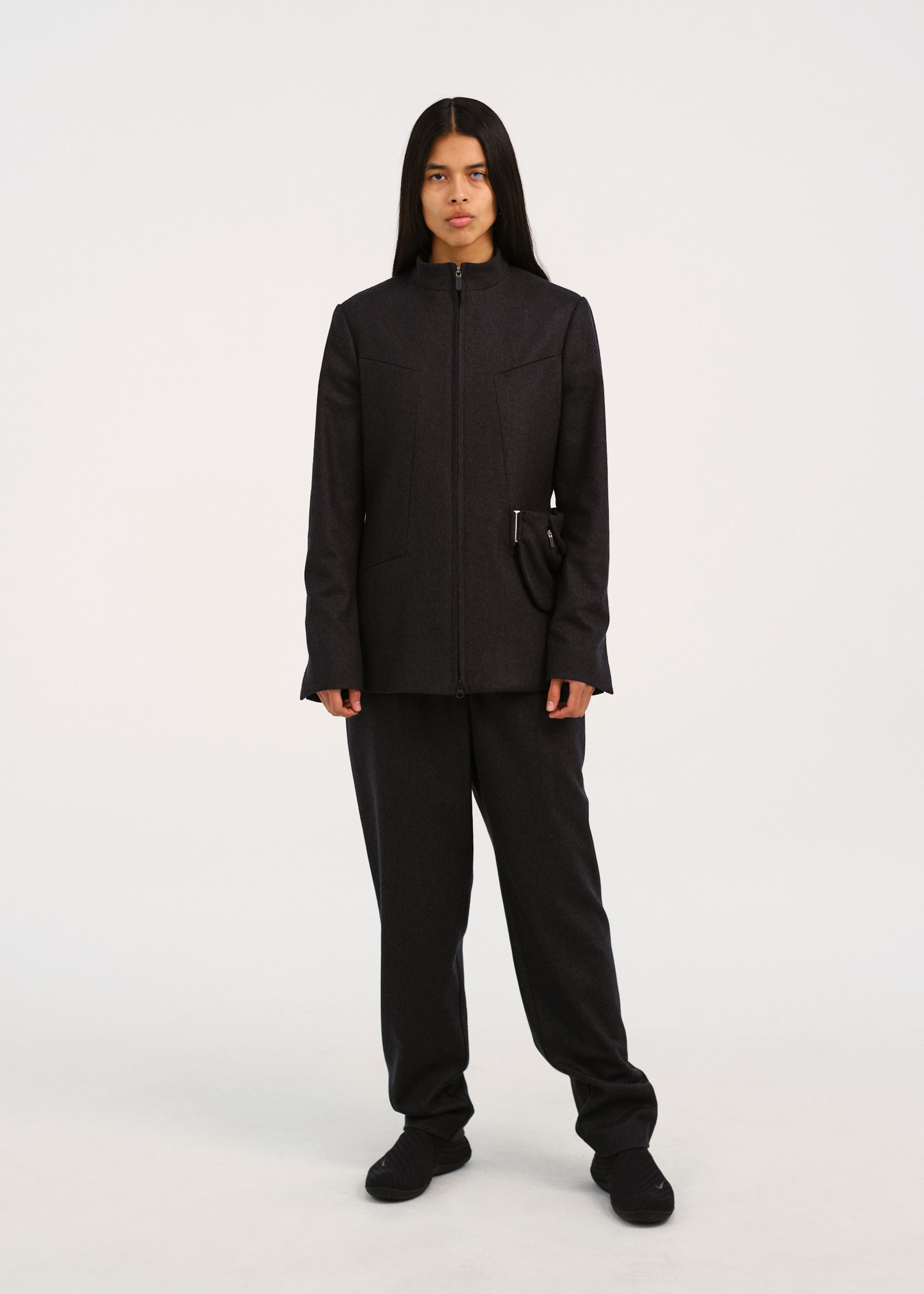 Hyein Seo - Suit Jacket w/ Waist Bag (Dark Grey) product image 1 | TRAB K-Fashion Australia