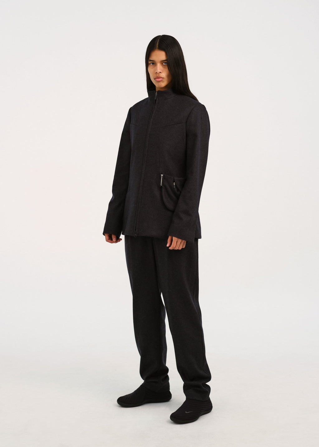 Hyein Seo - Suit Jacket w/ Waist Bag (Dark Grey) product image 2 | TRAB K-Fashion Australia