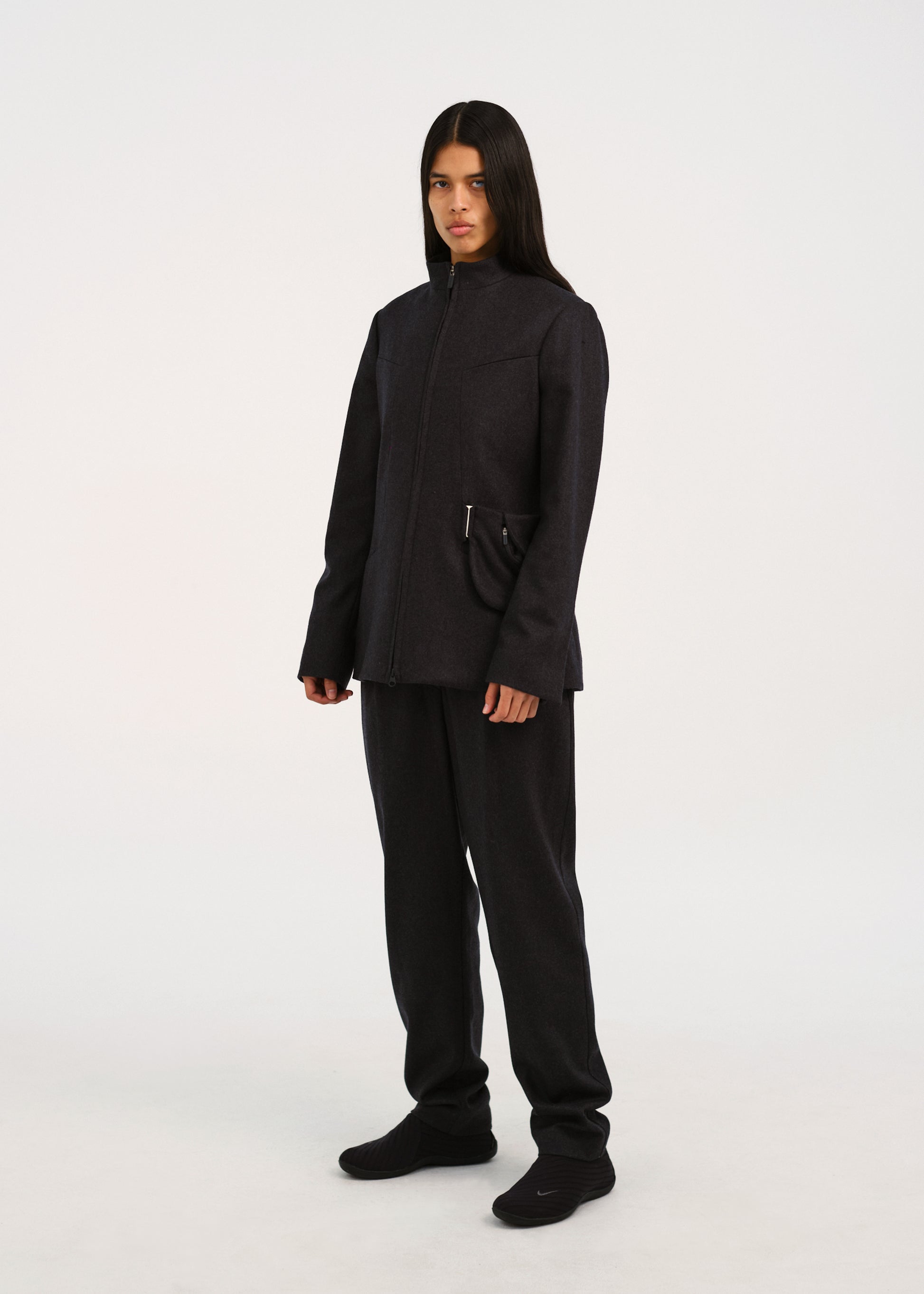 Hyein Seo - Suit Jacket w/ Waist Bag (Dark Grey) product image 2 | TRAB K-Fashion Australia