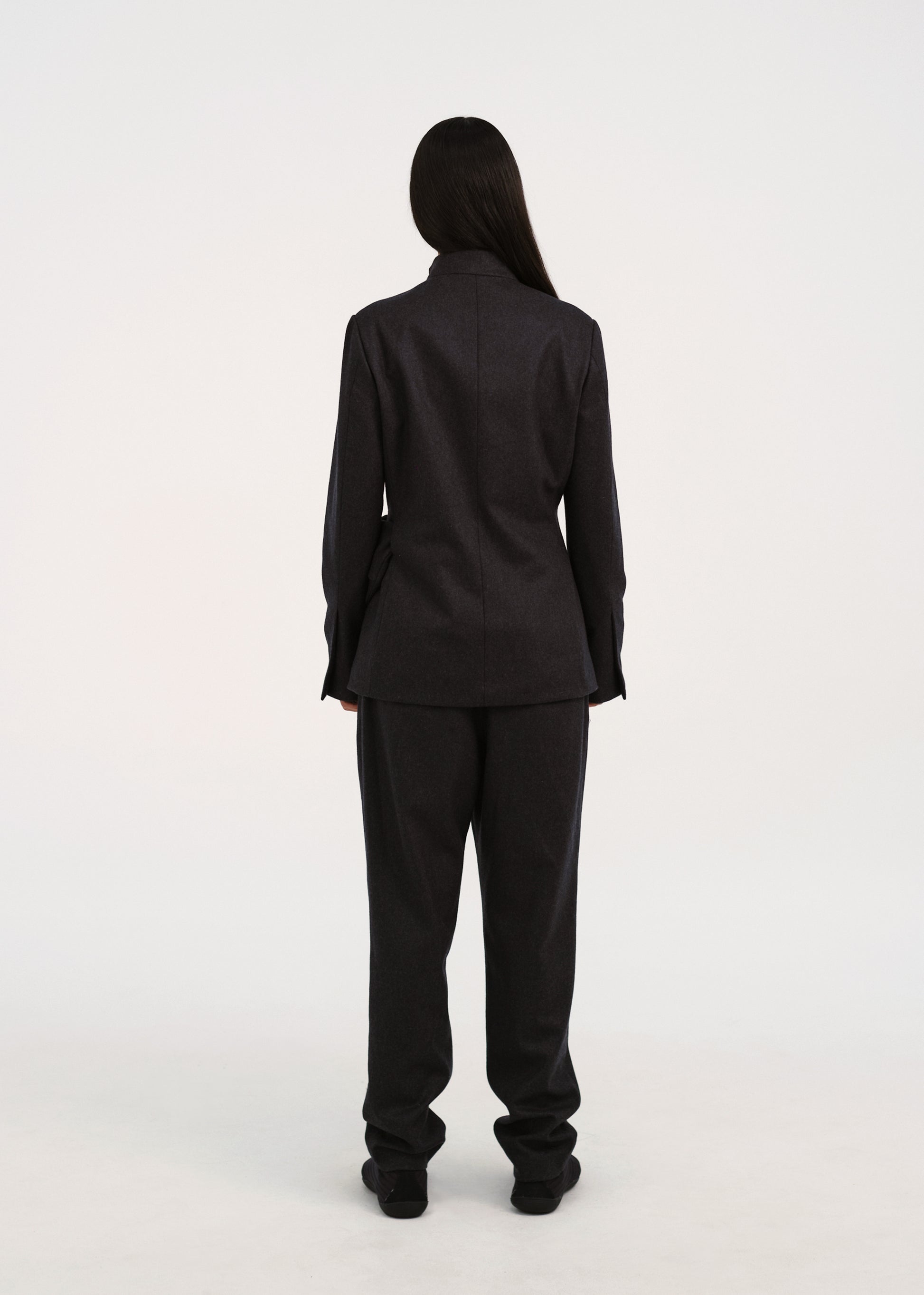 Hyein Seo - Suit Jacket w/ Waist Bag (Dark Grey) product image 4 | TRAB K-Fashion Australia
