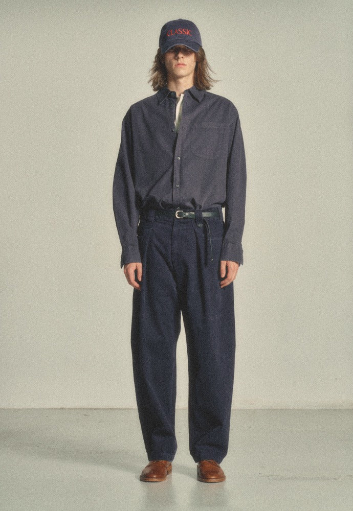 Art if acts - Pocket On Tuck Pants (Dark Navy) product image 1 | TRAB K-Fashion Australia