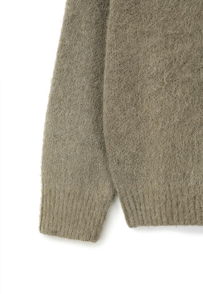 Art if acts - Mohair Round Neck Cardigan (Olive) product image 12 | TRAB K-Fashion Australia