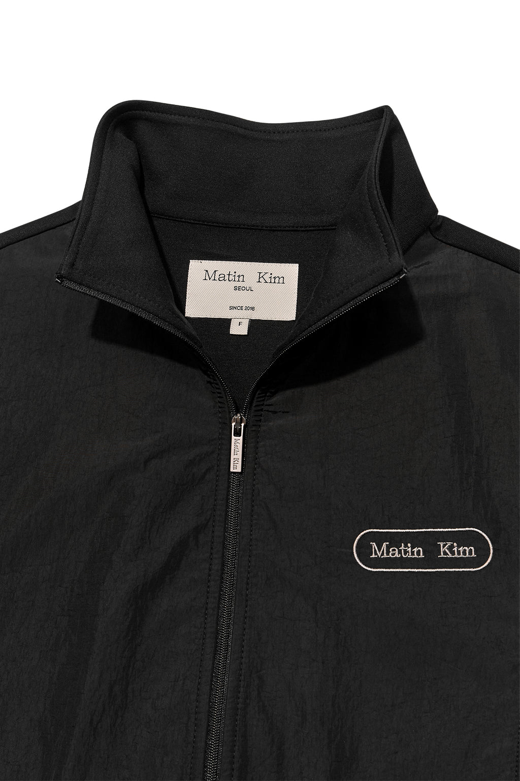 Matin Kim - High Neck Windbreaker Zip Up (Black) product image 3 | TRAB K-Fashion Australia