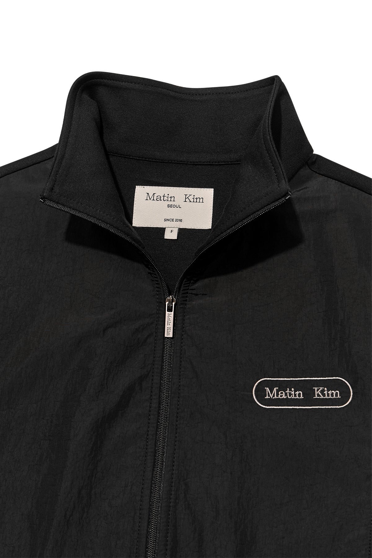 Matin Kim - High Neck Windbreaker Zip Up (Black) product image 3 | TRAB K-Fashion Australia