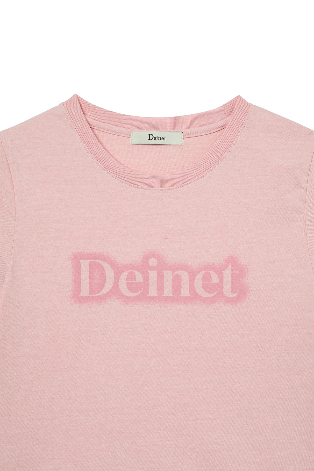 Deinet - Spray Logo Pigment T-Shirt (Light Pink) product image 3 | TRAB K-Fashion Australia