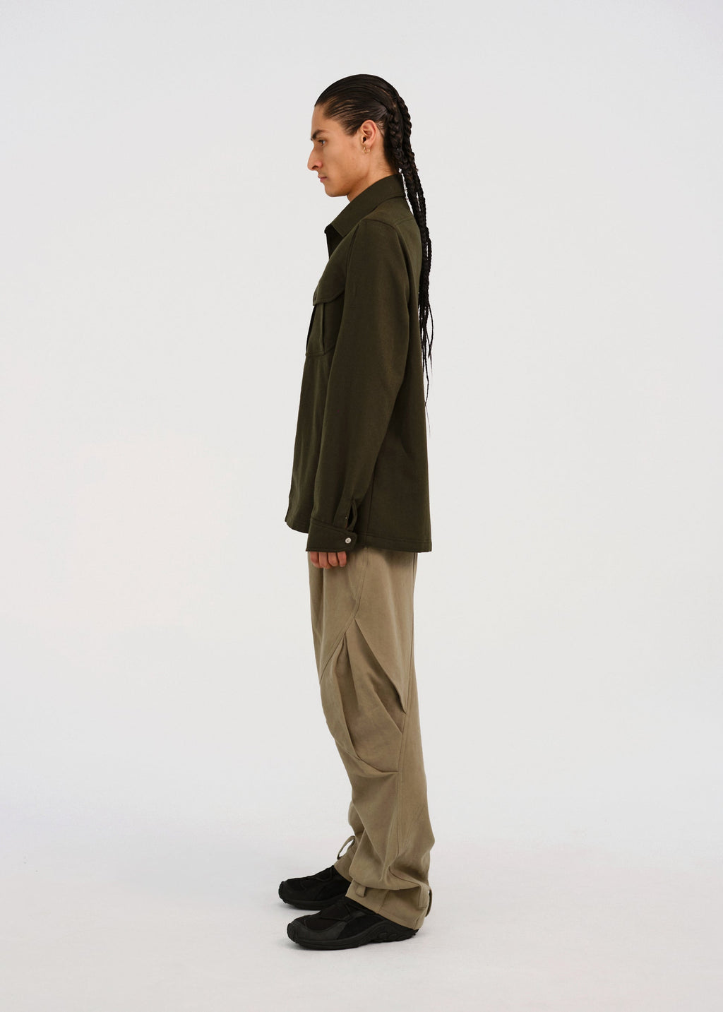 Hyein Seo - Wool Pocket Shirts (Khaki) product image 2 | TRAB K-Fashion Australia