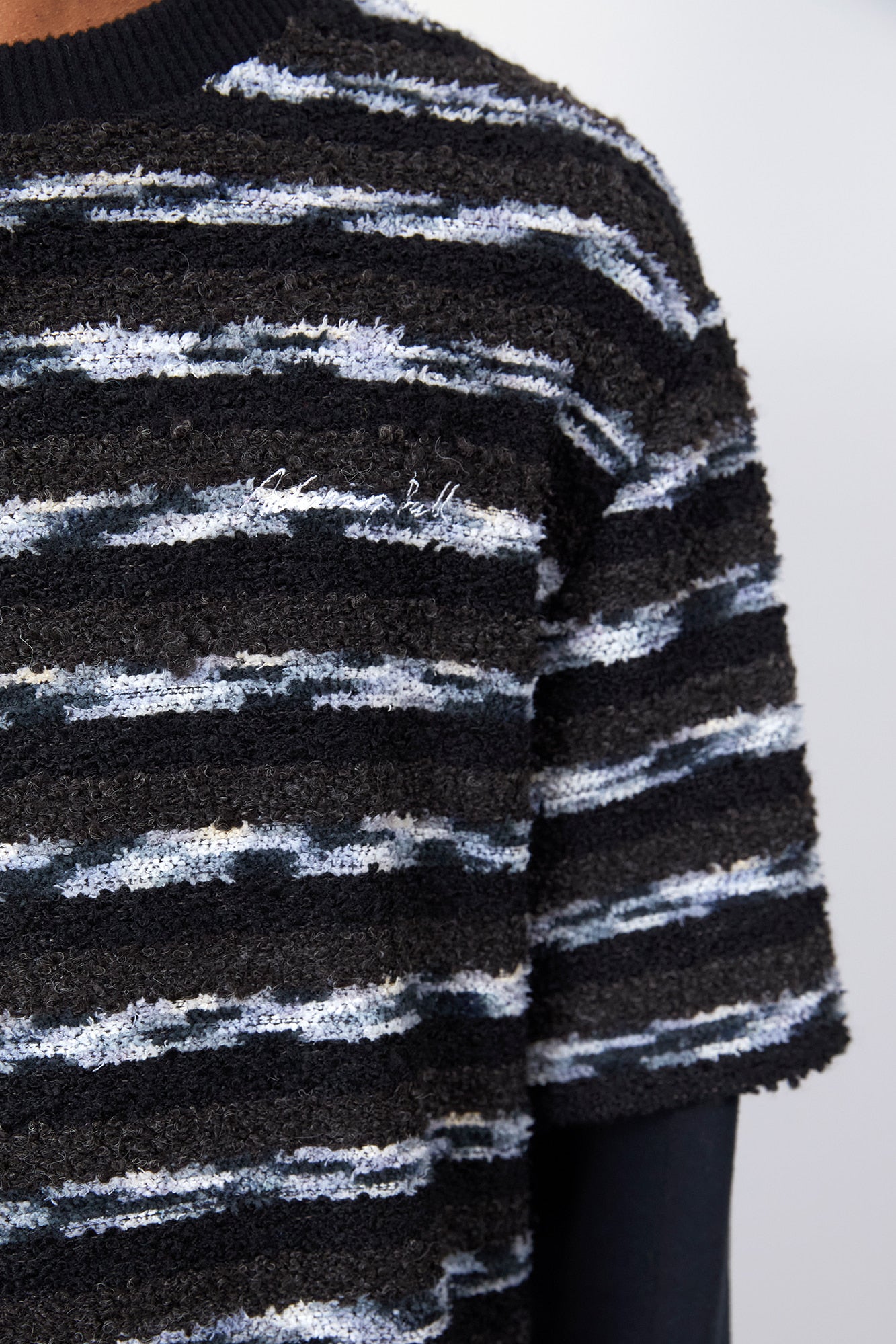 Andersson Bell - Unisex Stripe Layered Sweater (Black/Brown) product image 5 | TRAB K-Fashion Australia