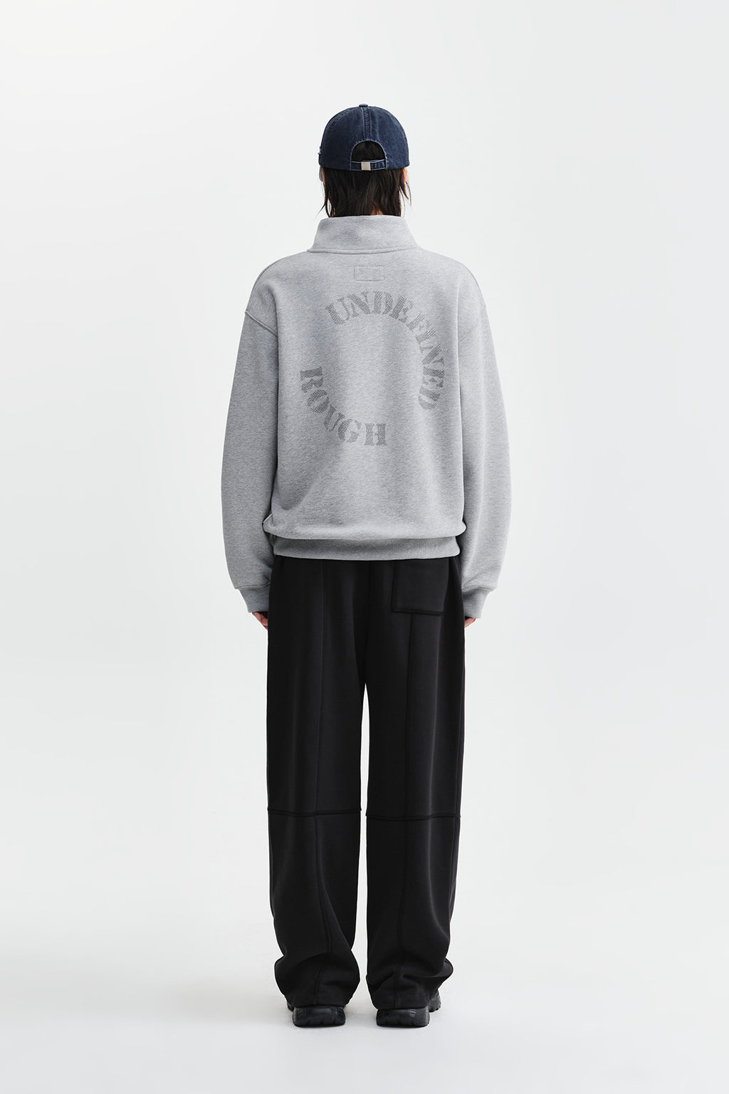 Matin Kim - Colorblock Cut Seam Sweatpants (Black) product image 9 | TRAB K-Fashion Australia