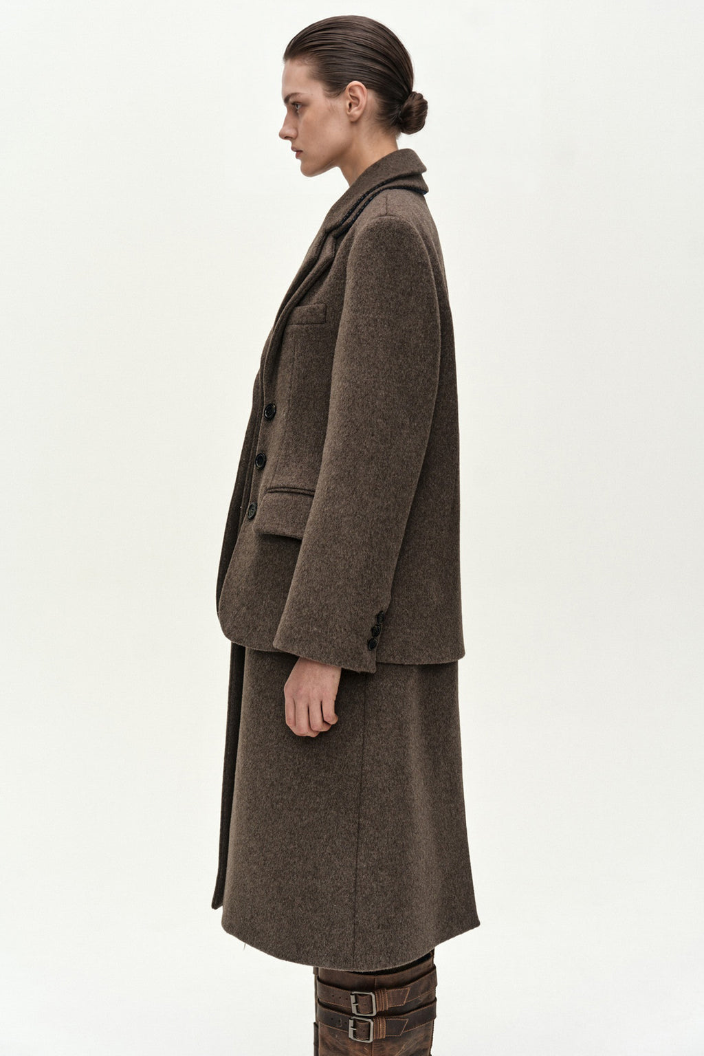 Andersson Bell - Blazer Layered 26 Coat (Brown) product image 11 | TRAB K-Fashion Australia