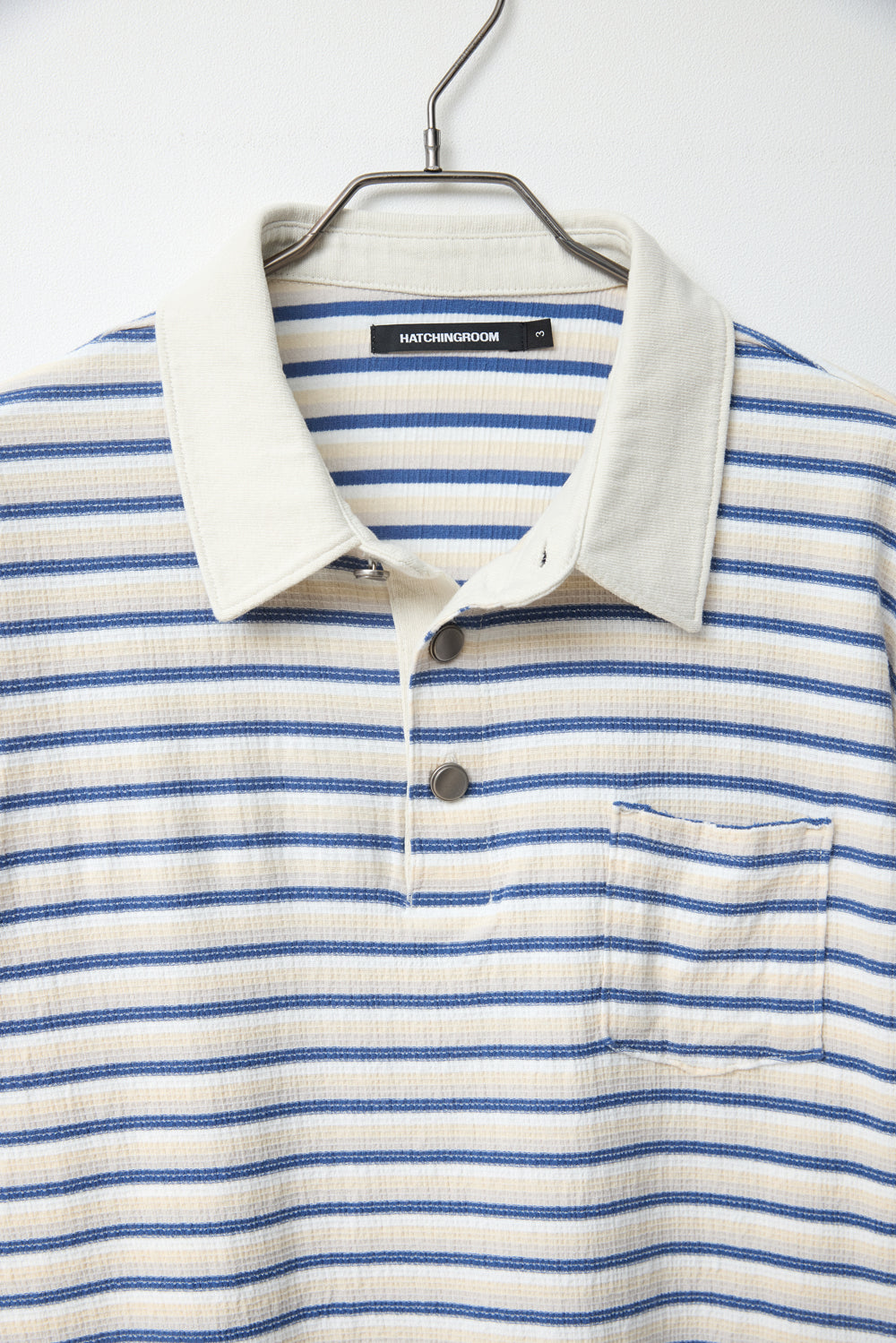 Hatchingroom - Stripe Polo Tee Sky (Blue) product image 3 | TRAB K-Fashion Australia