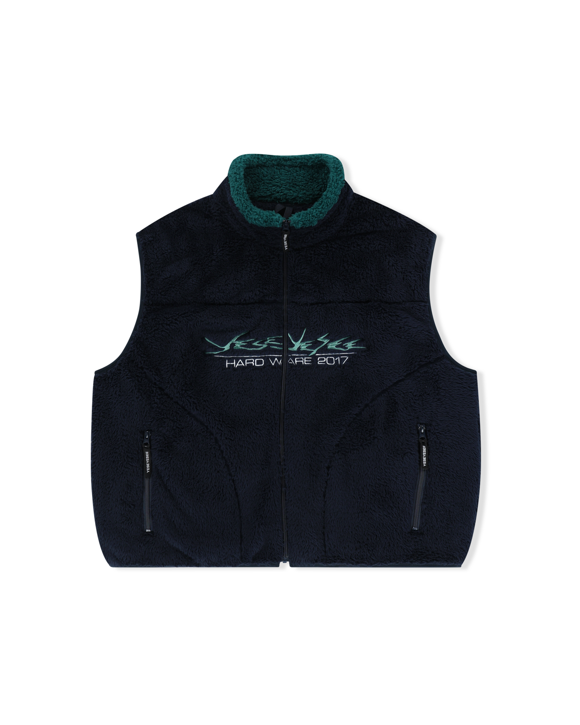 yeseyesee - Y.E.S Full Zip Fleece Vest (Navy) product image 1 | TRAB K-Fashion Australia