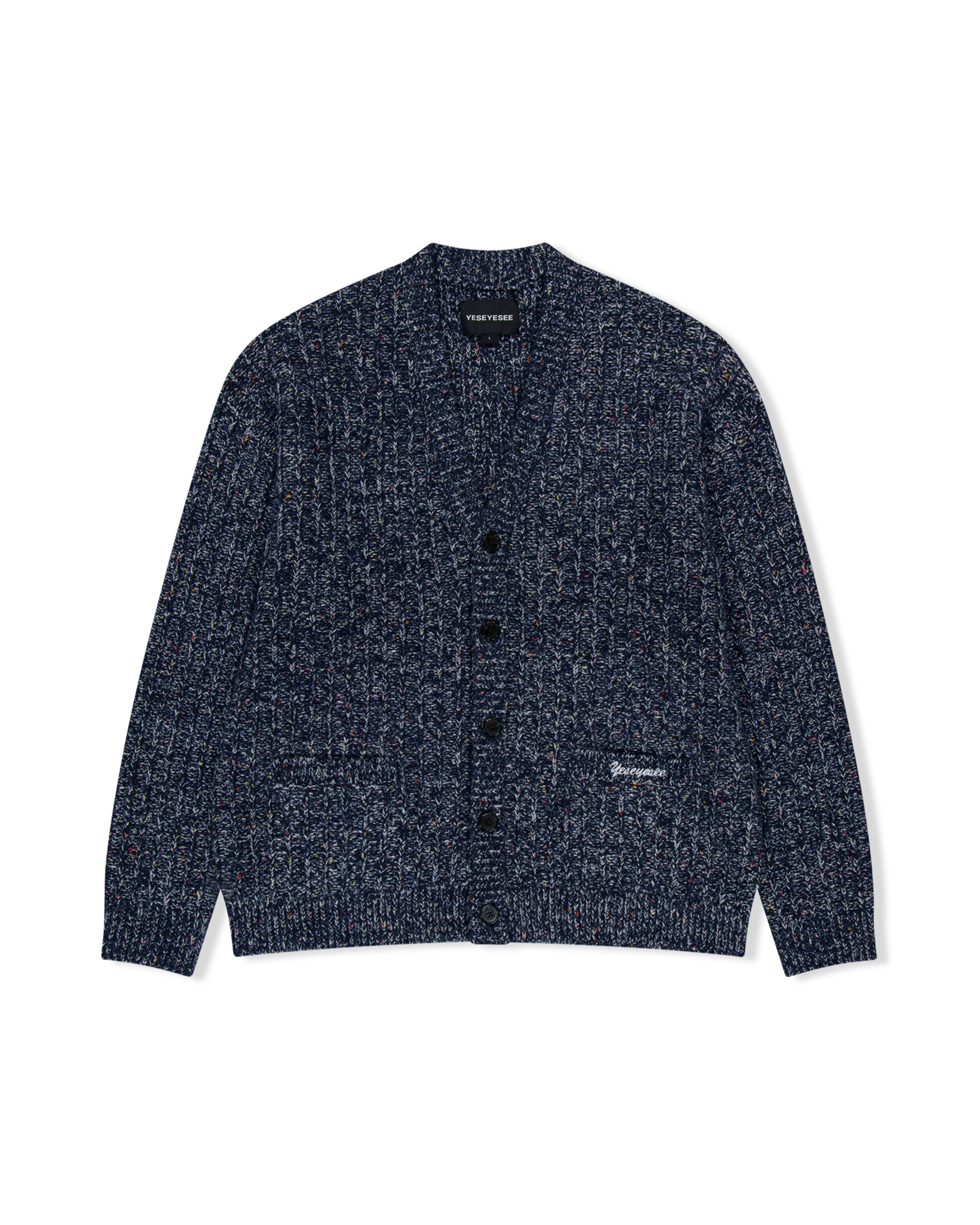 yeseyesee - Speckle Yarn Knit Cardigan (Blue) product image 1 | TRAB K-Fashion Australia