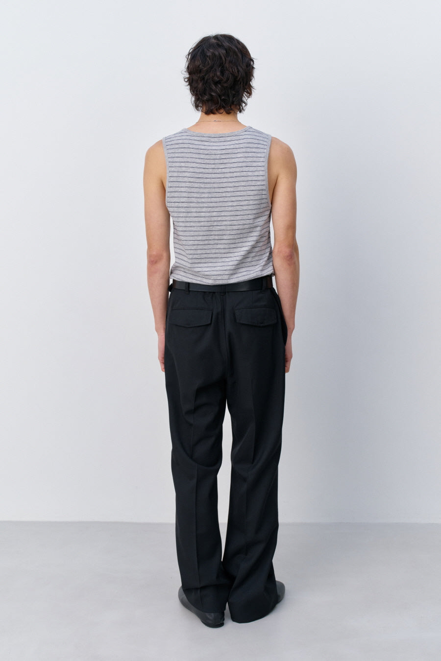 Insilence - Striped Tank Top (Melange Grey) product image 4 | TRAB K-Fashion Australia