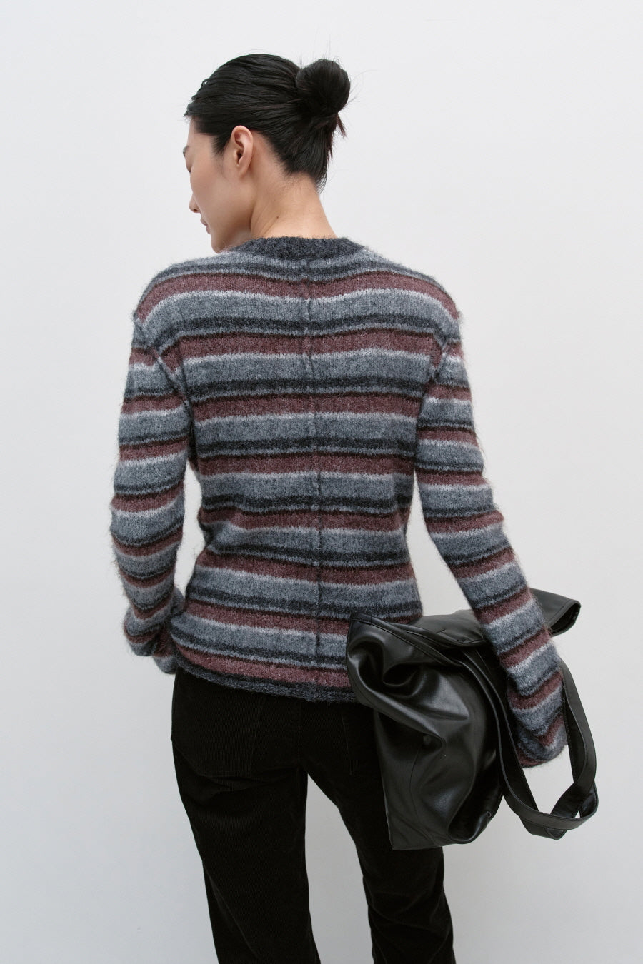 Insilence - Hairy Stripe Pullover (Grey Multi) product image 6 | TRAB K-Fashion Australia