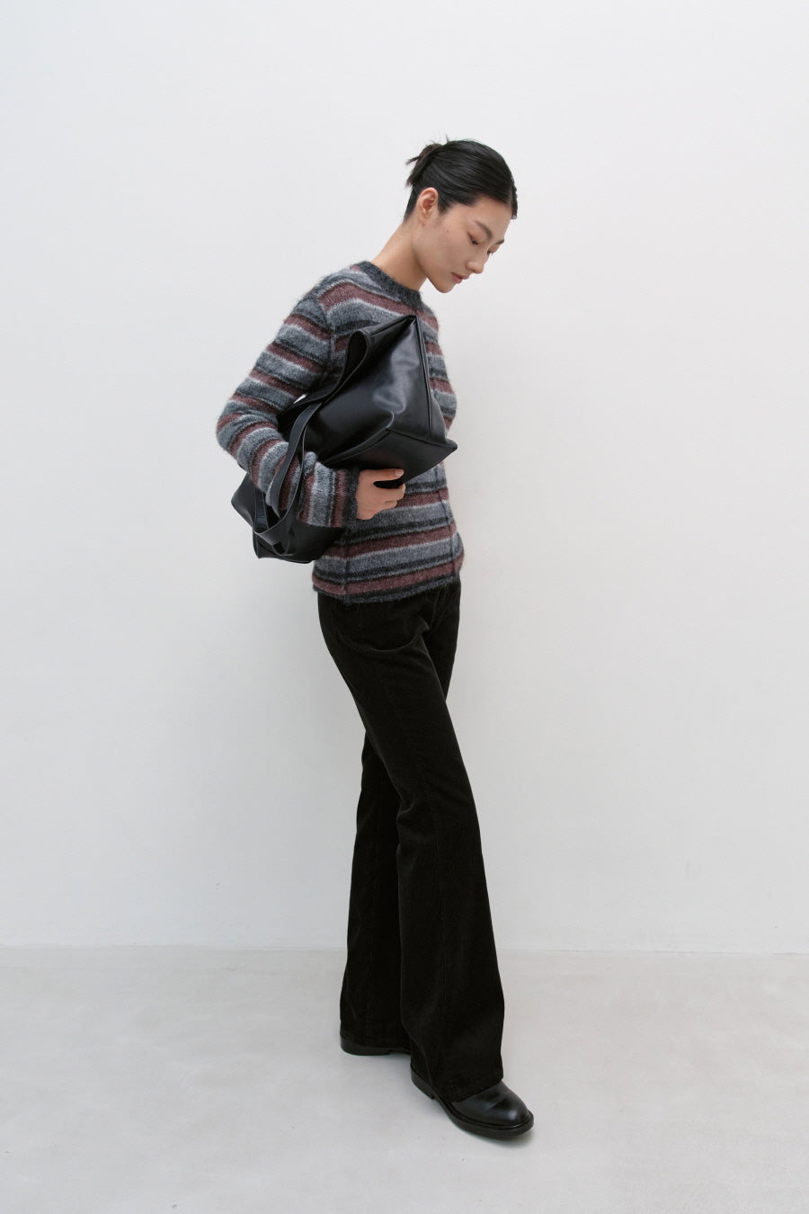 Insilence - Hairy Stripe Pullover (Grey Multi) product image 4 | TRAB K-Fashion Australia