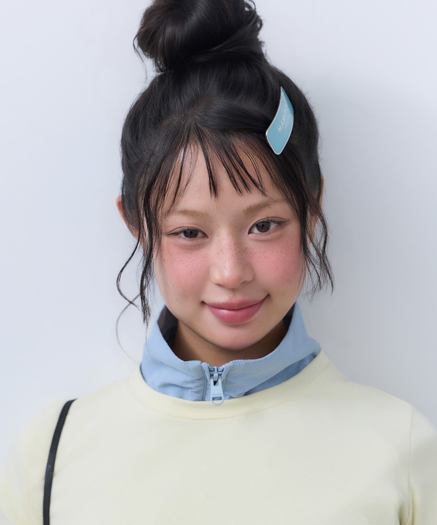 Marithe & Francois Girbaud - Regular Logo Enamel Hair Pin (Sky Blue) product image 1 | TRAB K-Fashion Australia