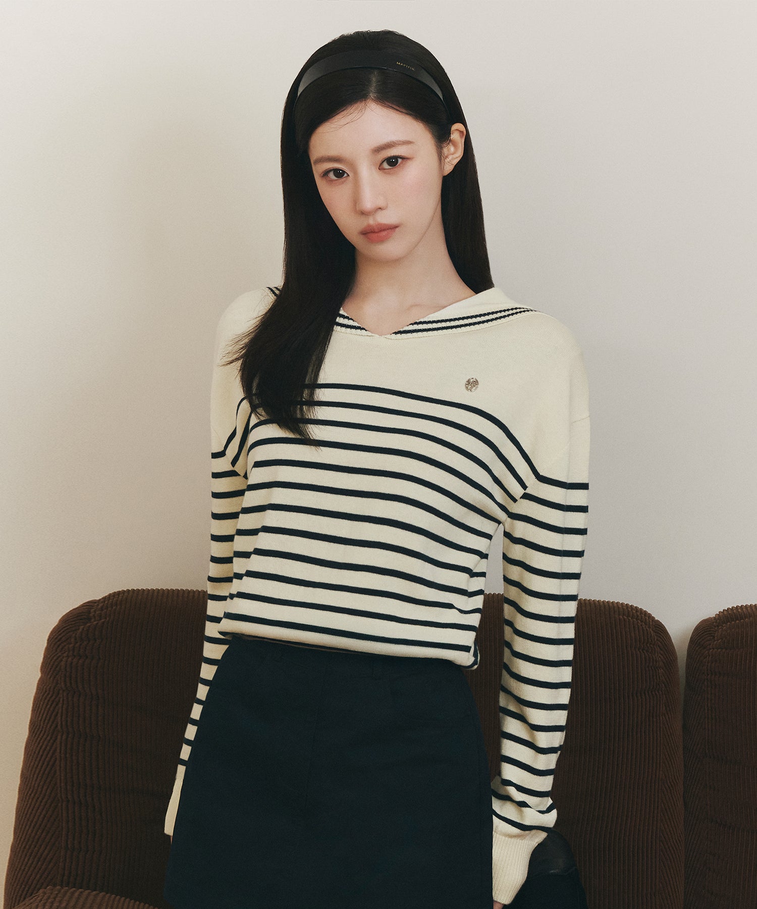 Marithe & Francois Girbaud - Sailor Knit Pullover (Ivory) product image 1 | TRAB K-Fashion Australia