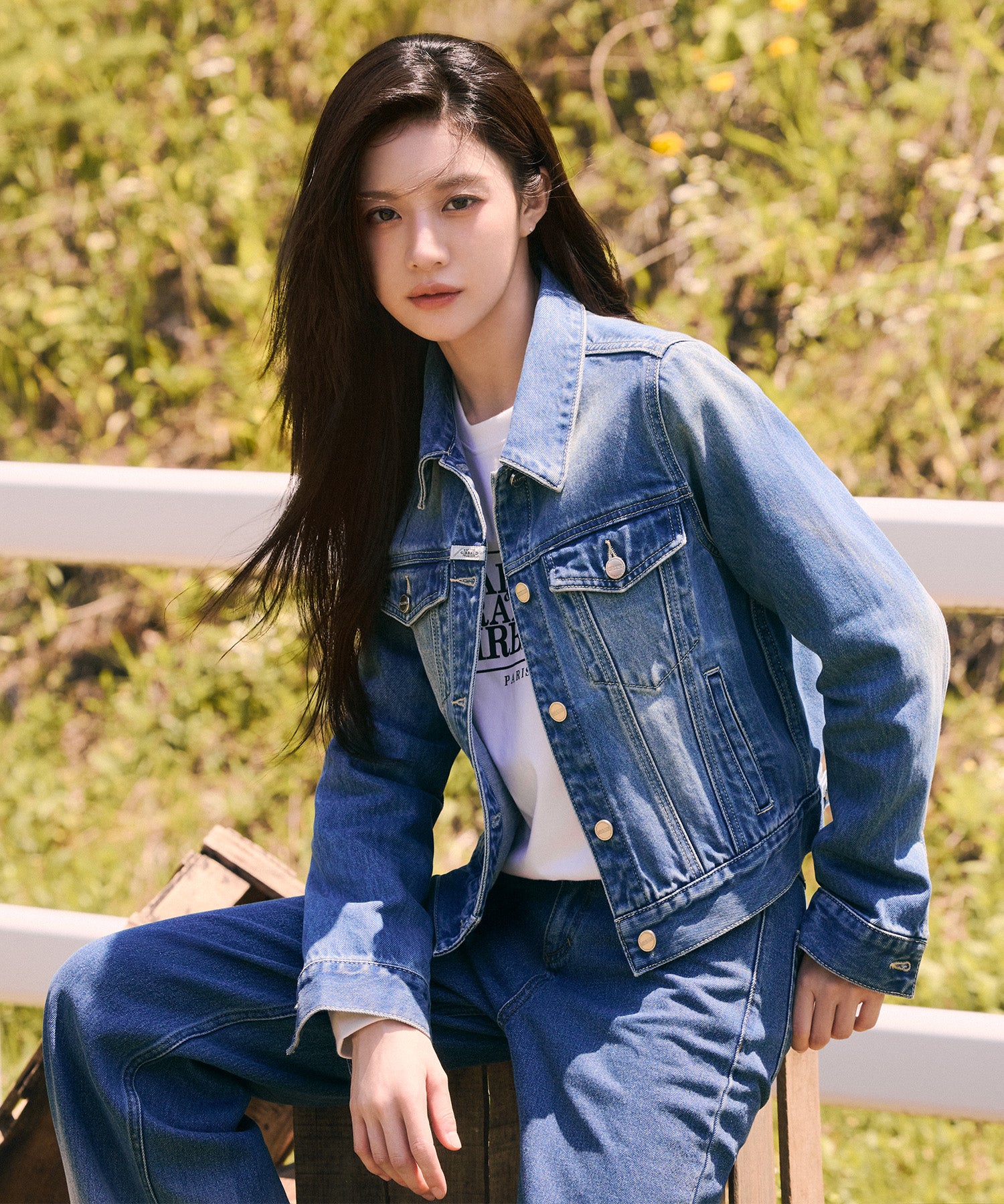 Marithe & Francois Girbaud - Denim Trucker Jacket (Blue) product image 1 | TRAB K-Fashion Australia