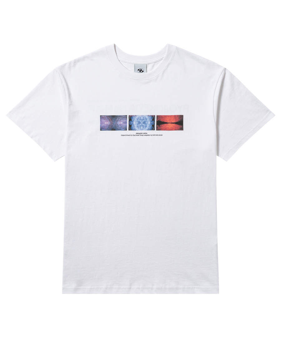 San San Gear - Ryoji Ikeda Data.Gram Series T-Shirt (White) product image 1 | TRAB K-Fashion Australia