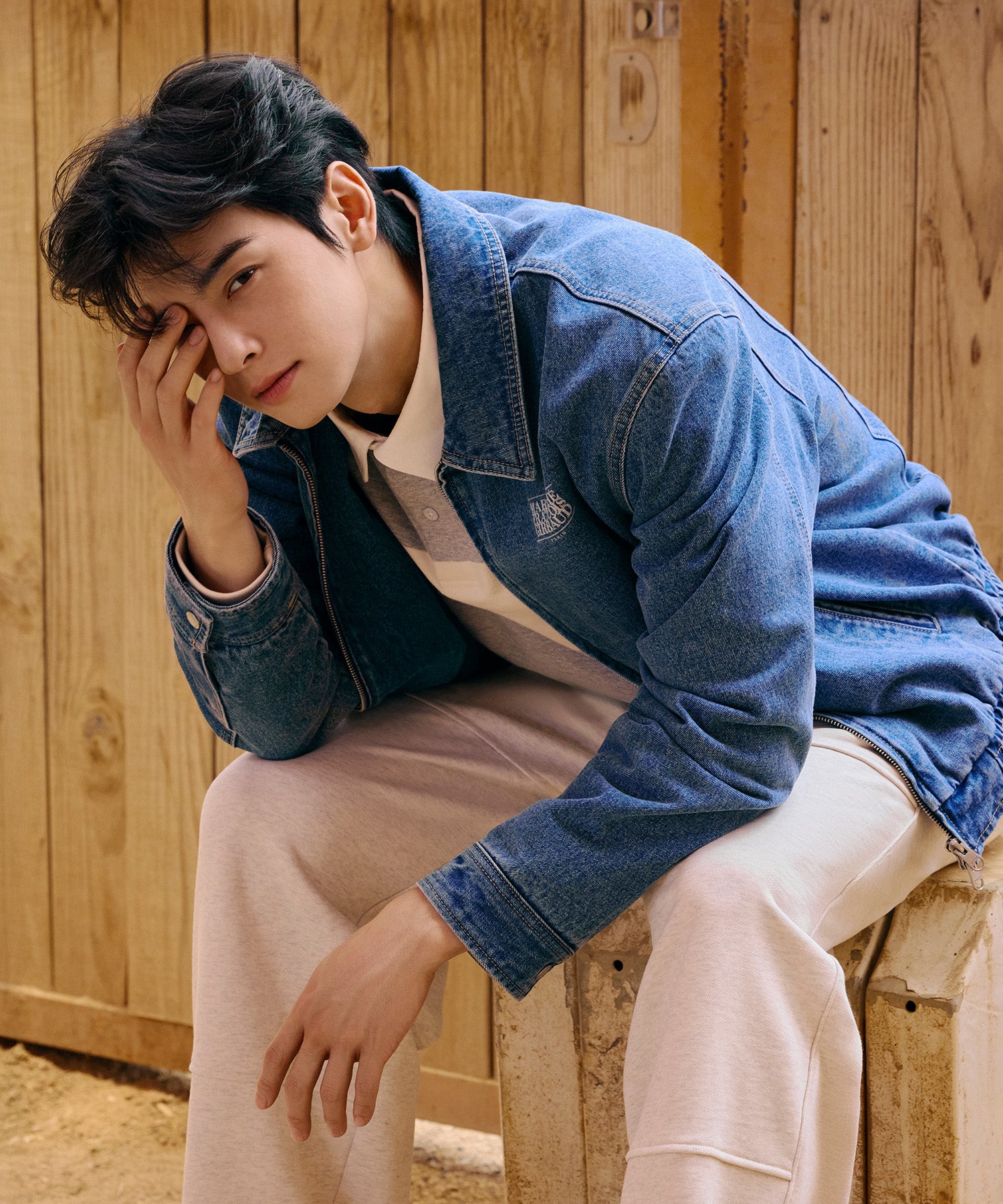 Marithe & Francois Girbaud - Denim Blouson Jacket (Blue) product image 1 | TRAB K-Fashion Australia