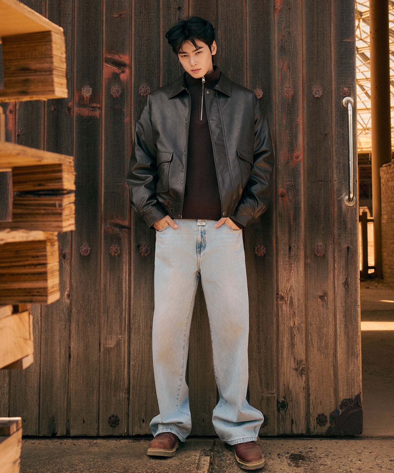 Marithe & Francois Girbaud - High Straight Denim Pants (Light Blue) product image 1 | TRAB K-Fashion Australia