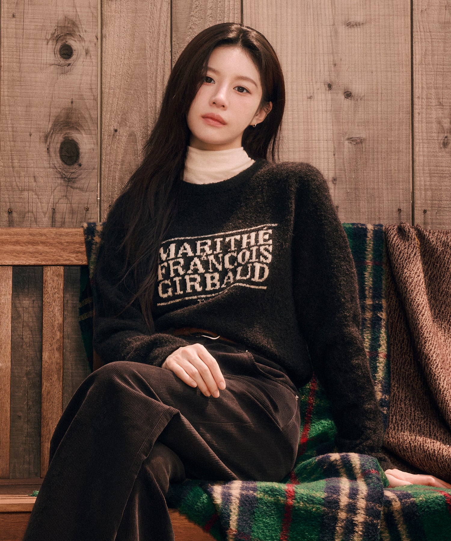 Marithe & Francois Girbaud - Boucle Classic Logo Knit Pullover (Black) product image 1 | TRAB K-Fashion Australia