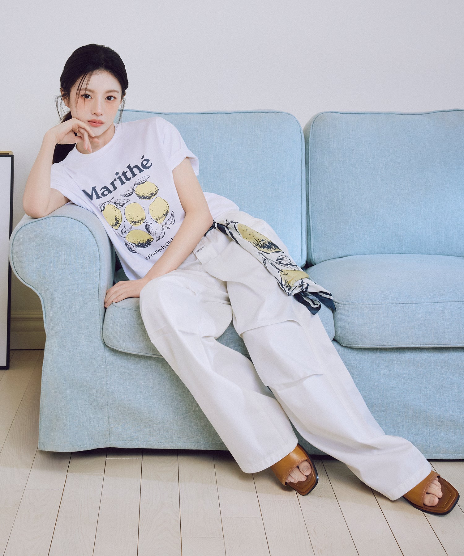 Marithe & Francois Girbaud - Summer Wide Fit Denim Pants (White) product image 1 | TRAB K-Fashion Australia