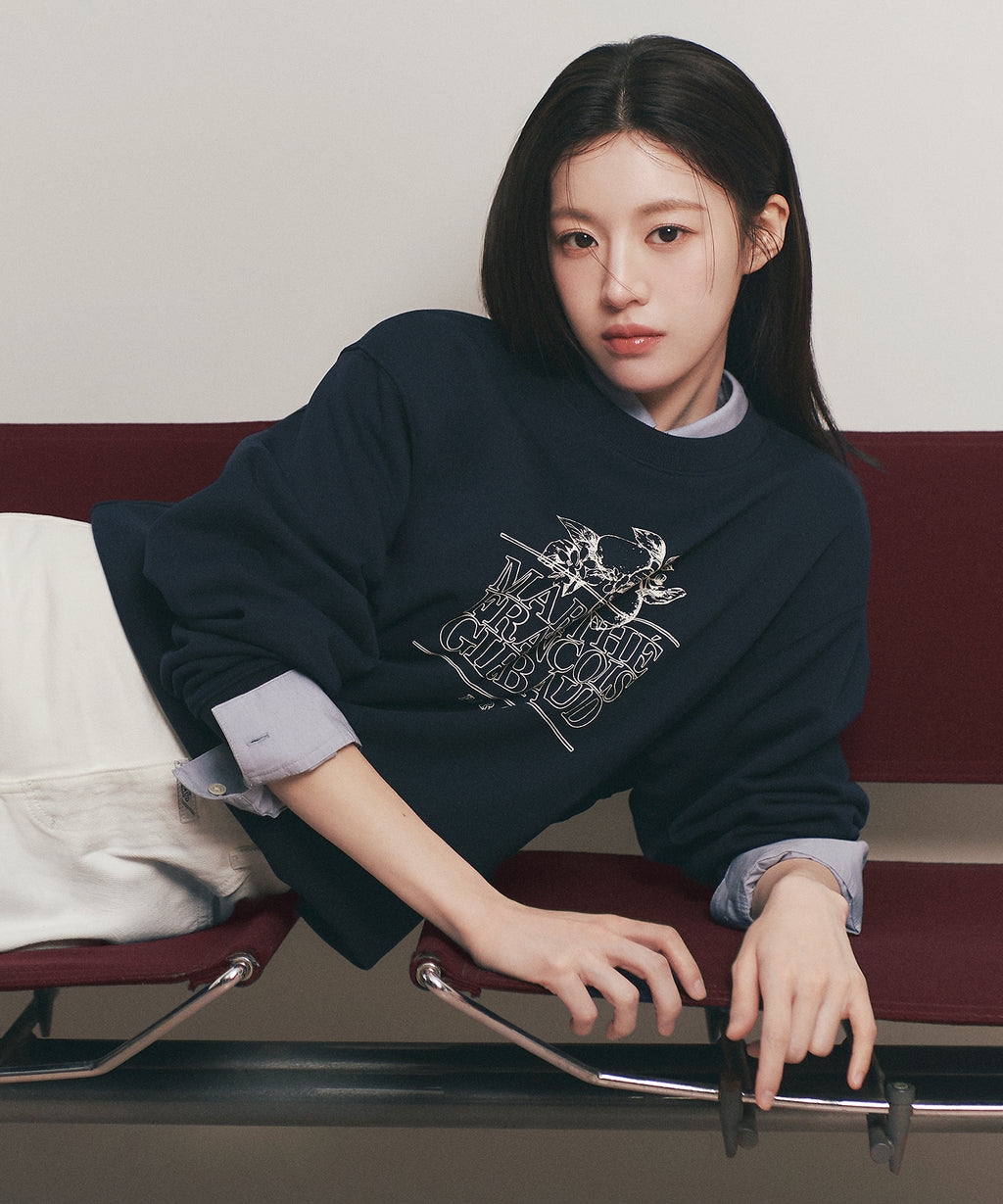 Marithe & Francois Girbaud - Lemon Classic Logo Sweatshirt (Navy) product image 1 | TRAB K-Fashion Australia