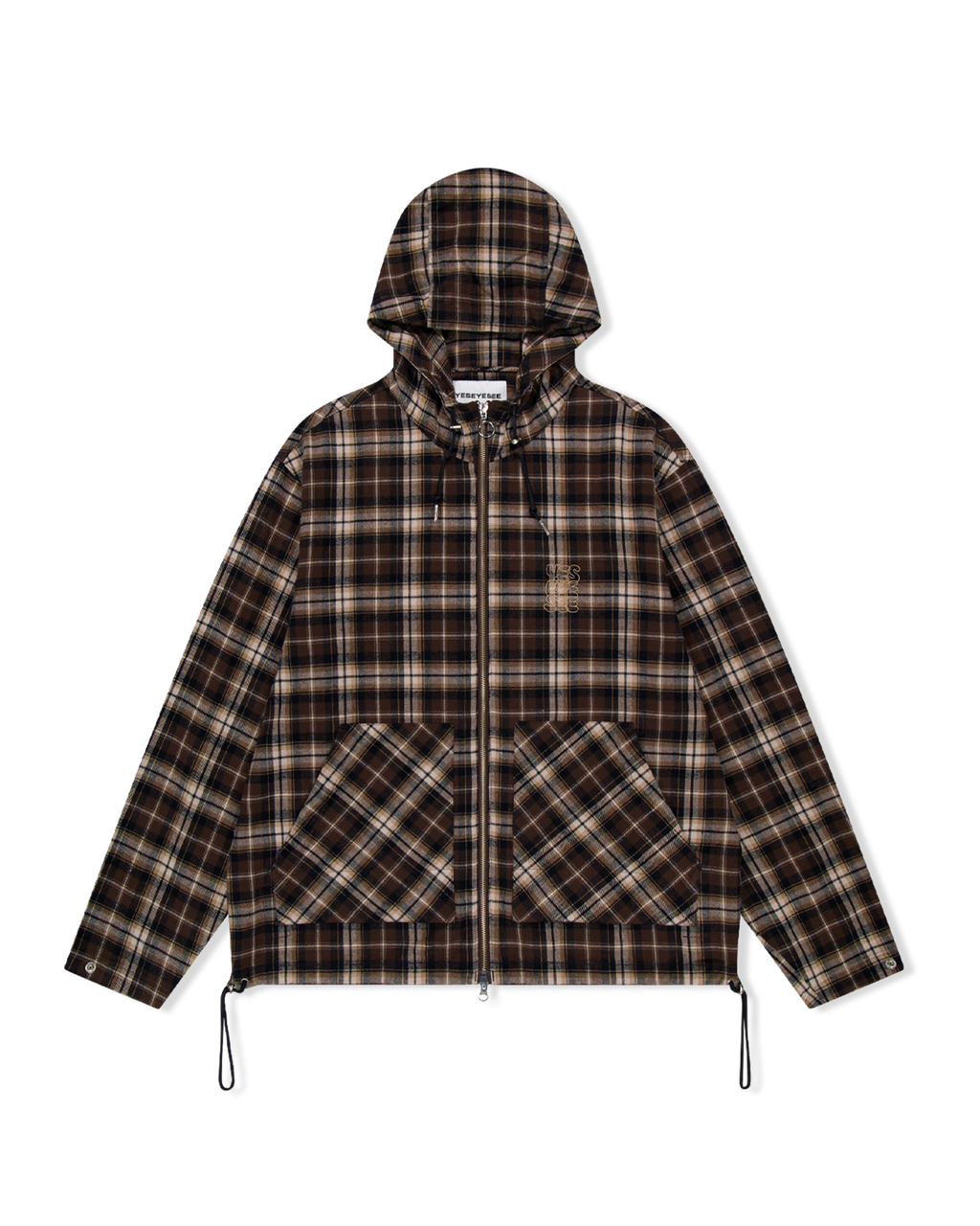 yeseyesee - Plaid Wing Jacket (Brown) product image 1 | TRAB K-Fashion Australia