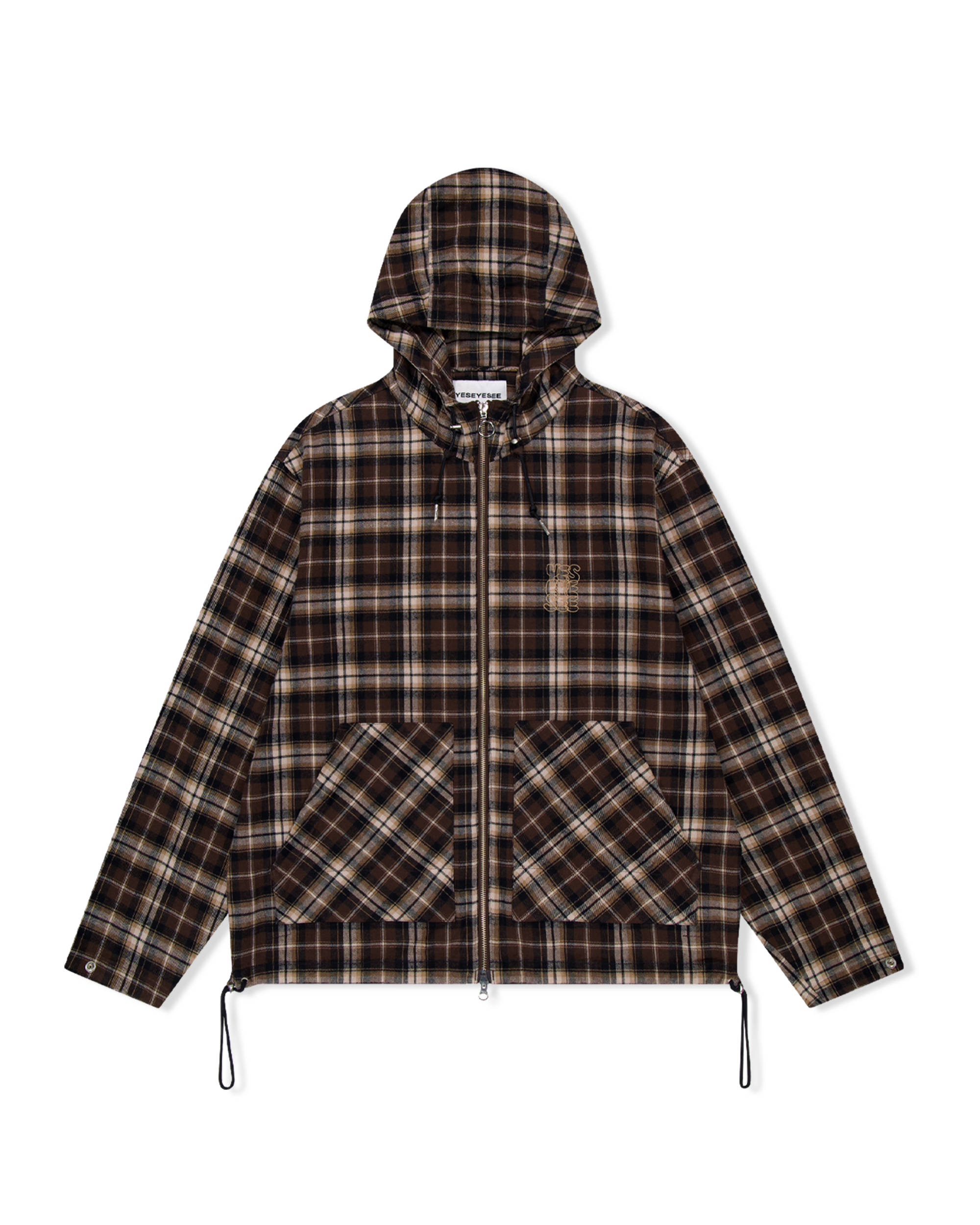 yeseyesee - Plaid Wing Jacket (Brown) product image 1 | TRAB K-Fashion Australia