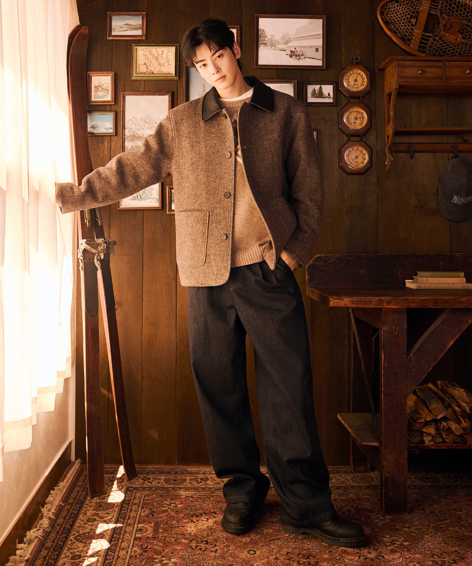 Marithe & Francois Girbaud - Wide Raw Denim Pants (Black) product image 1 | TRAB K-Fashion Australia