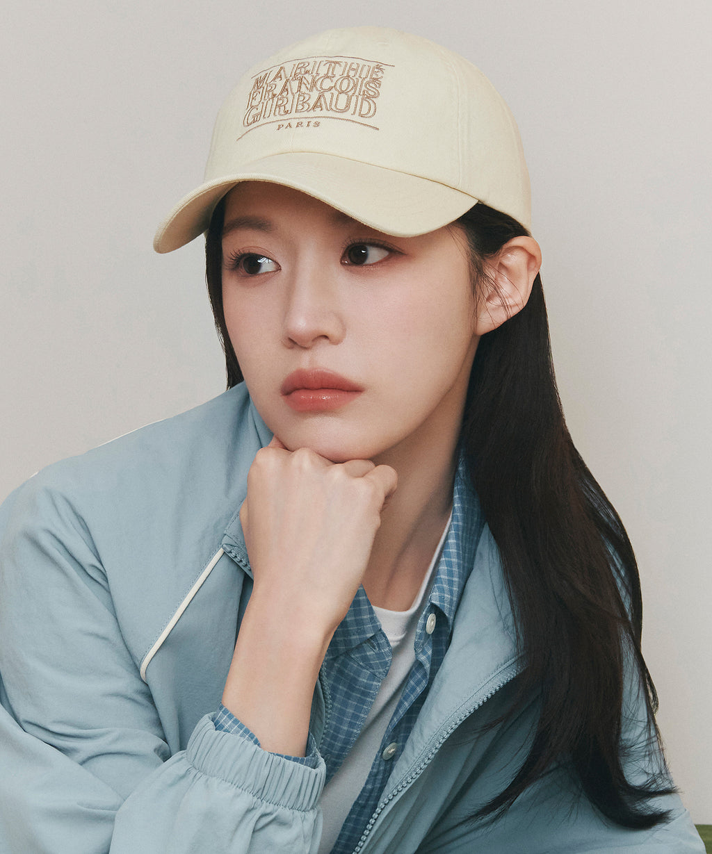 Marithe & Francois Girbaud - Outline Classic Logo Cap (Ivory) product image 1 | TRAB K-Fashion Australia