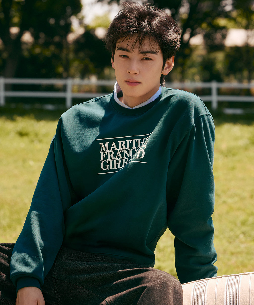 Marithe & Francois Girbaud - Classic Logo Sweatshirt (Dark Teal) product image 1 | TRAB K-Fashion Australia