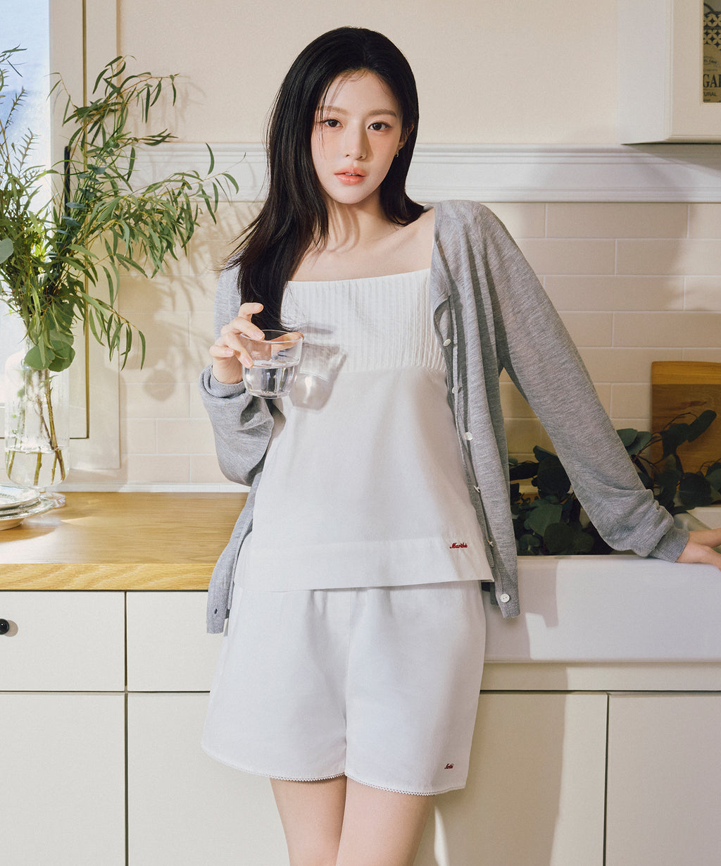 Marithe & Francois Girbaud - Sheer Knit Cardigan (Melange Gray) product image 1 | TRAB K-Fashion Australia