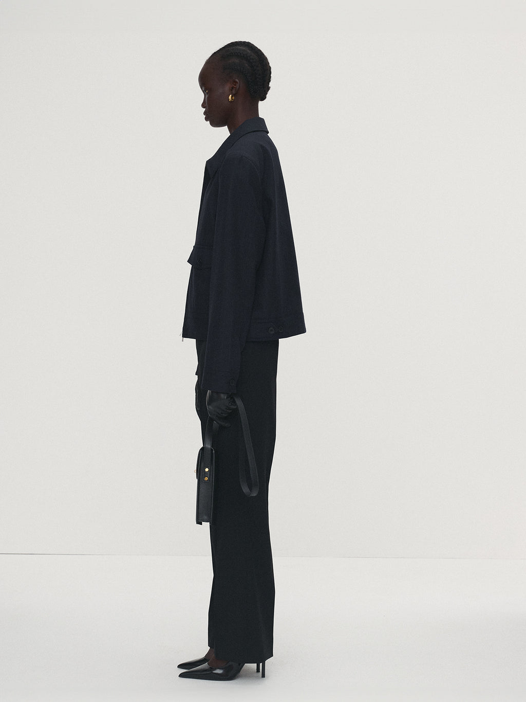 Tonywack - Virgin Wool Military Blouson Jacket (Navy Stripe) product image 4 | TRAB K-Fashion Australia
