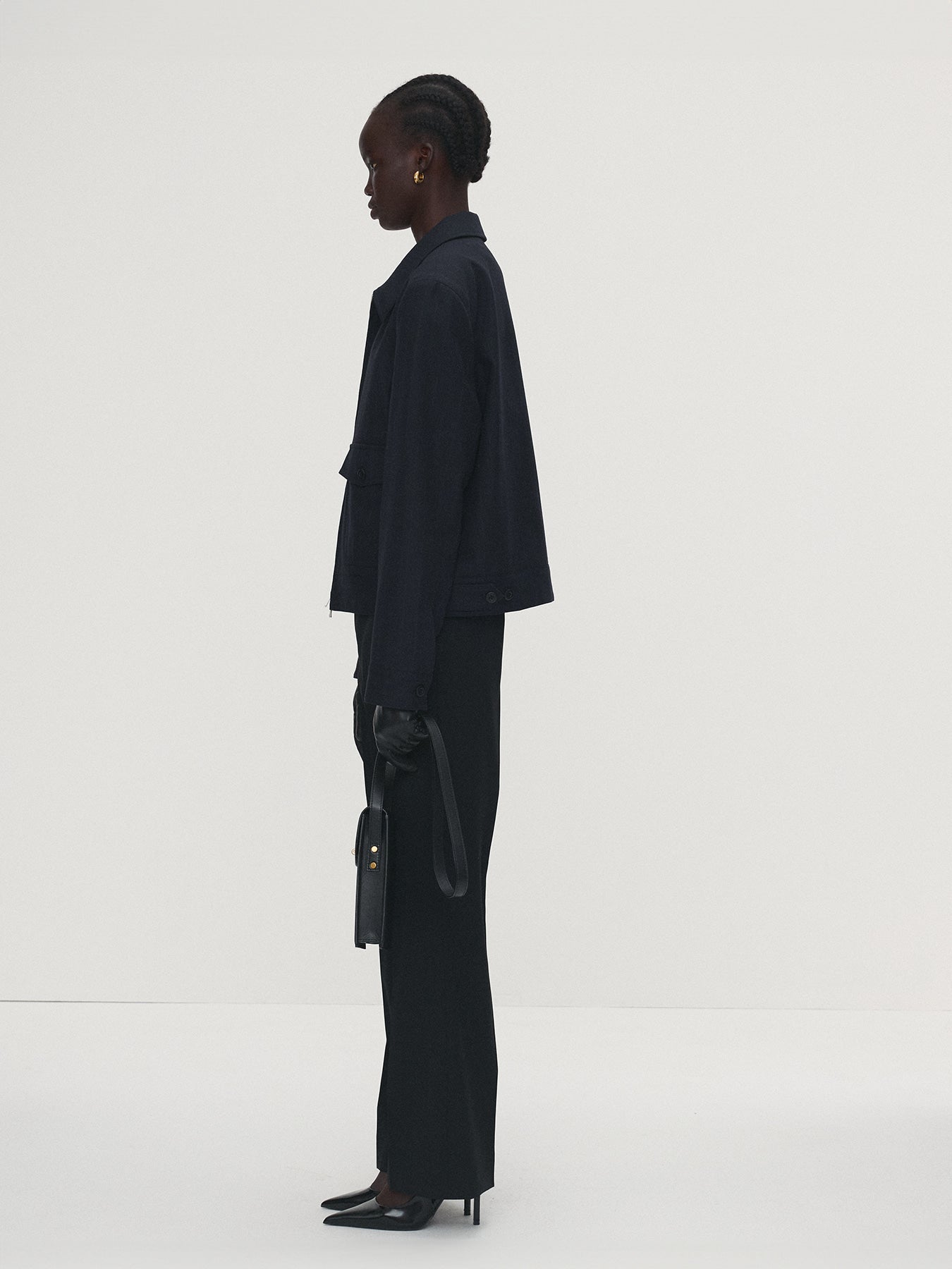 Tonywack - Virgin Wool Military Blouson Jacket (Navy Stripe) product image 4 | TRAB K-Fashion Australia